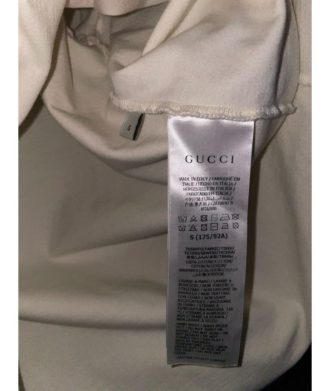 GUCCI Бежевая хлопковая футболка, фото 5