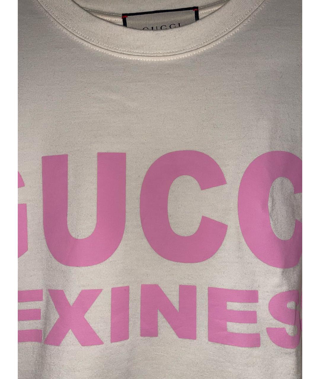 GUCCI Бежевая хлопковая футболка, фото 3