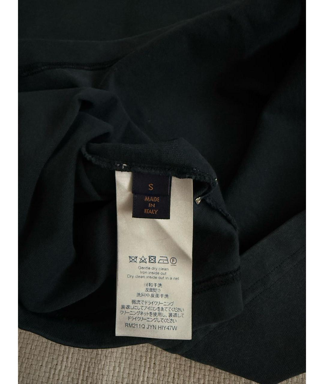 LOUIS VUITTON Антрацитовая хлопковая футболка, фото 6