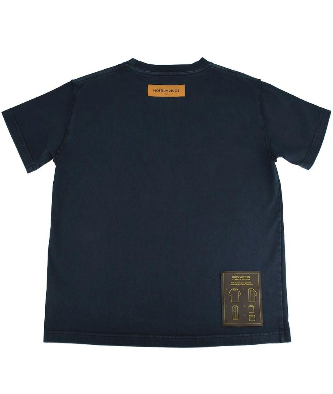 LOUIS VUITTON Антрацитовая хлопковая футболка, фото 1