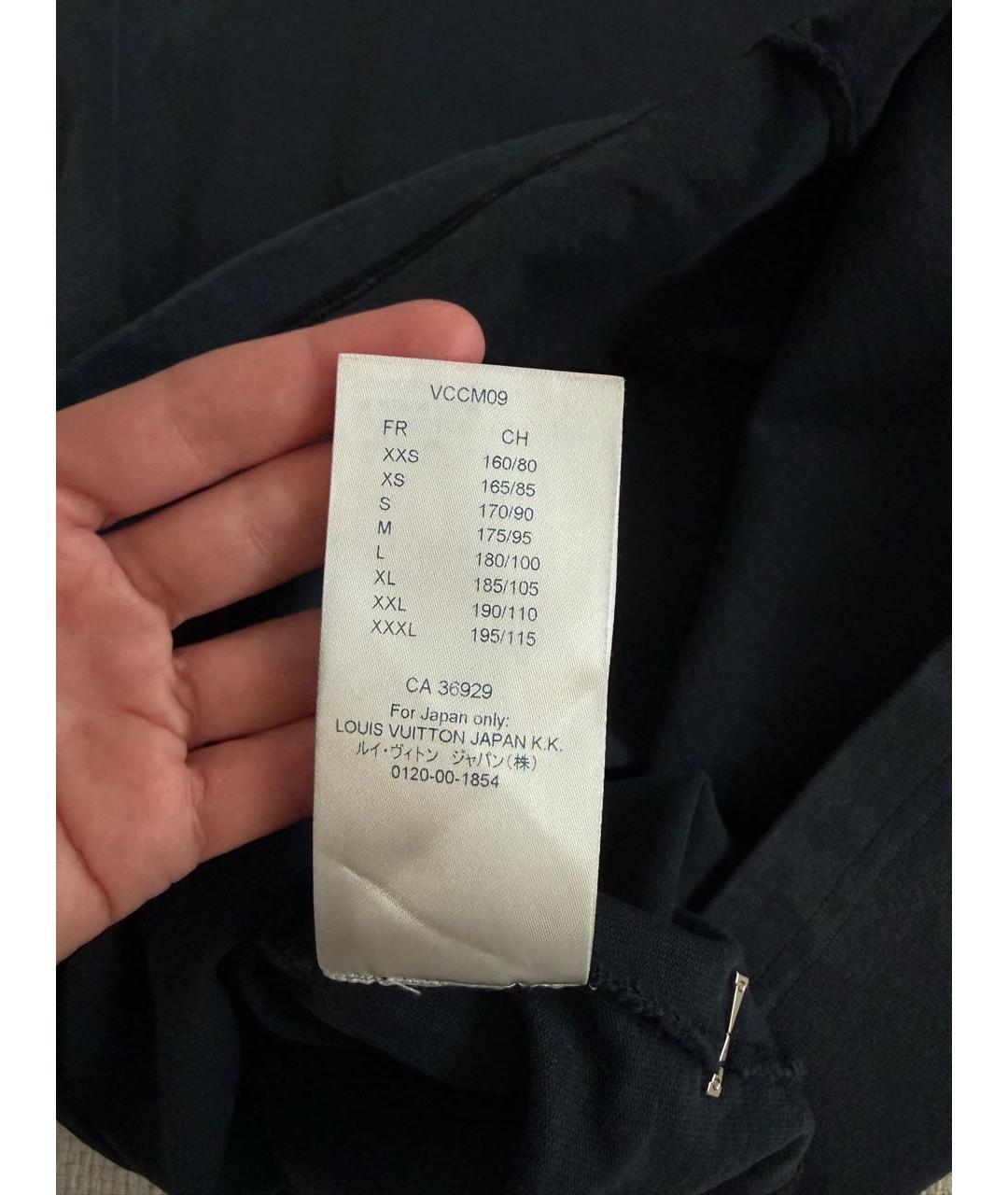 LOUIS VUITTON Антрацитовая хлопковая футболка, фото 7