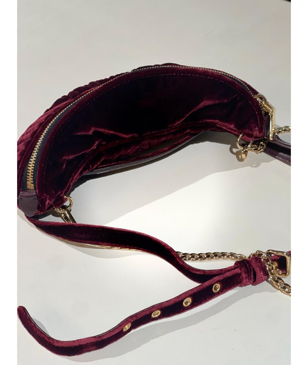 MIU MIU Красная бархатная поясная сумка, фото 5
