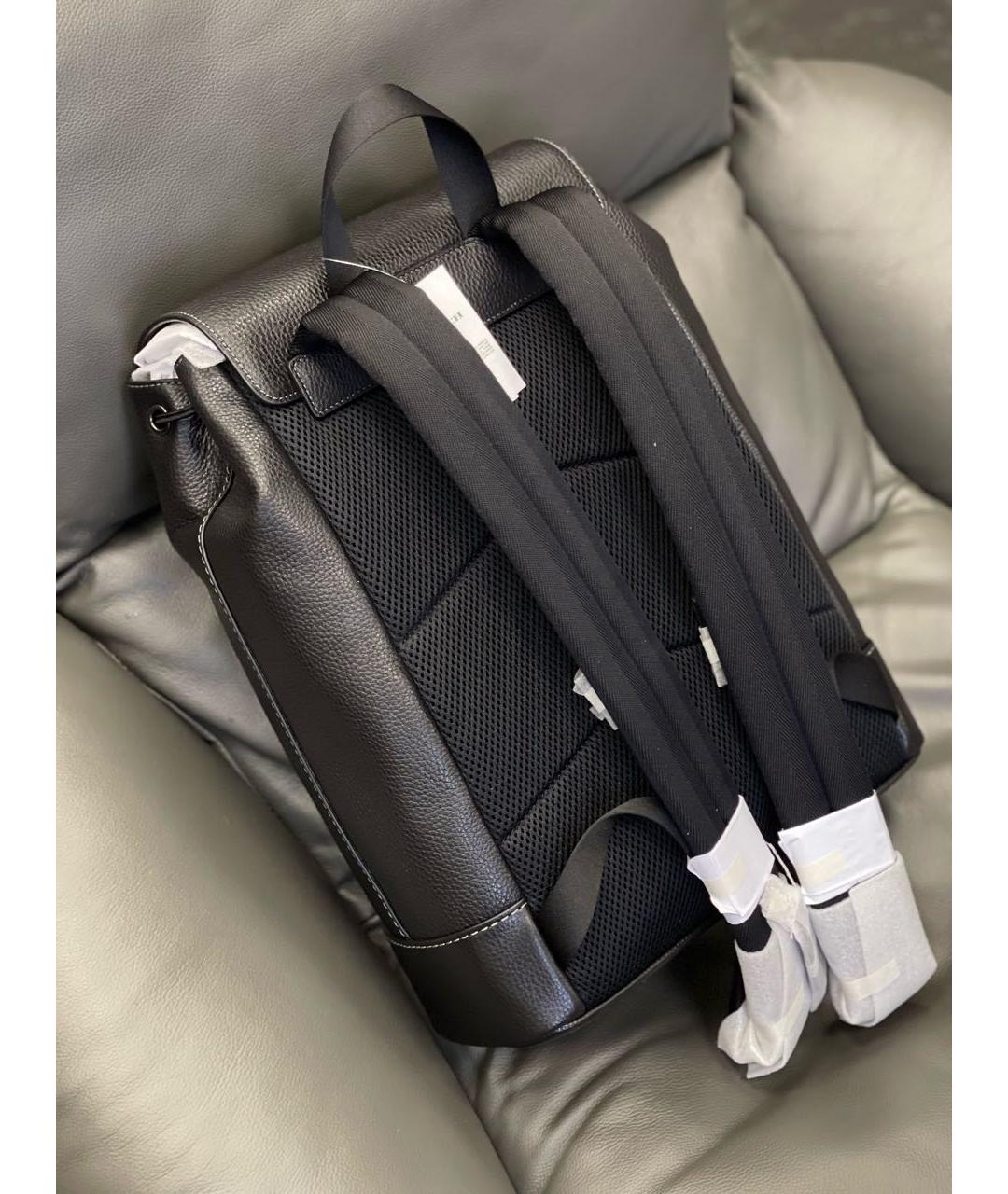 COACH Черный кожаный рюкзак, фото 4
