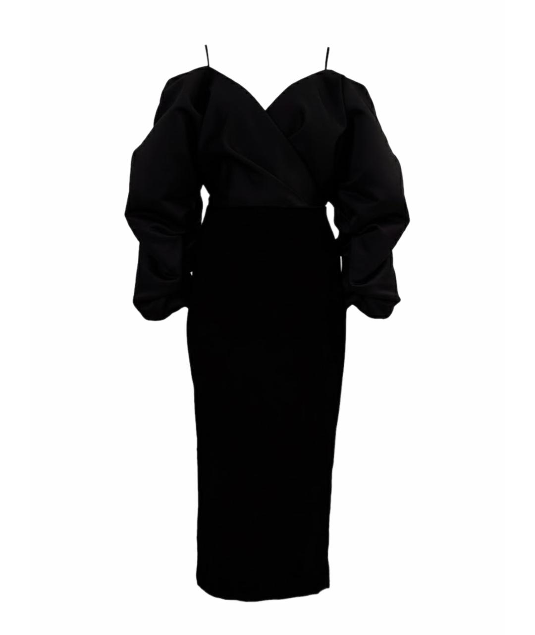 RASARIO Черное шелковое вечернее платье, фото 1