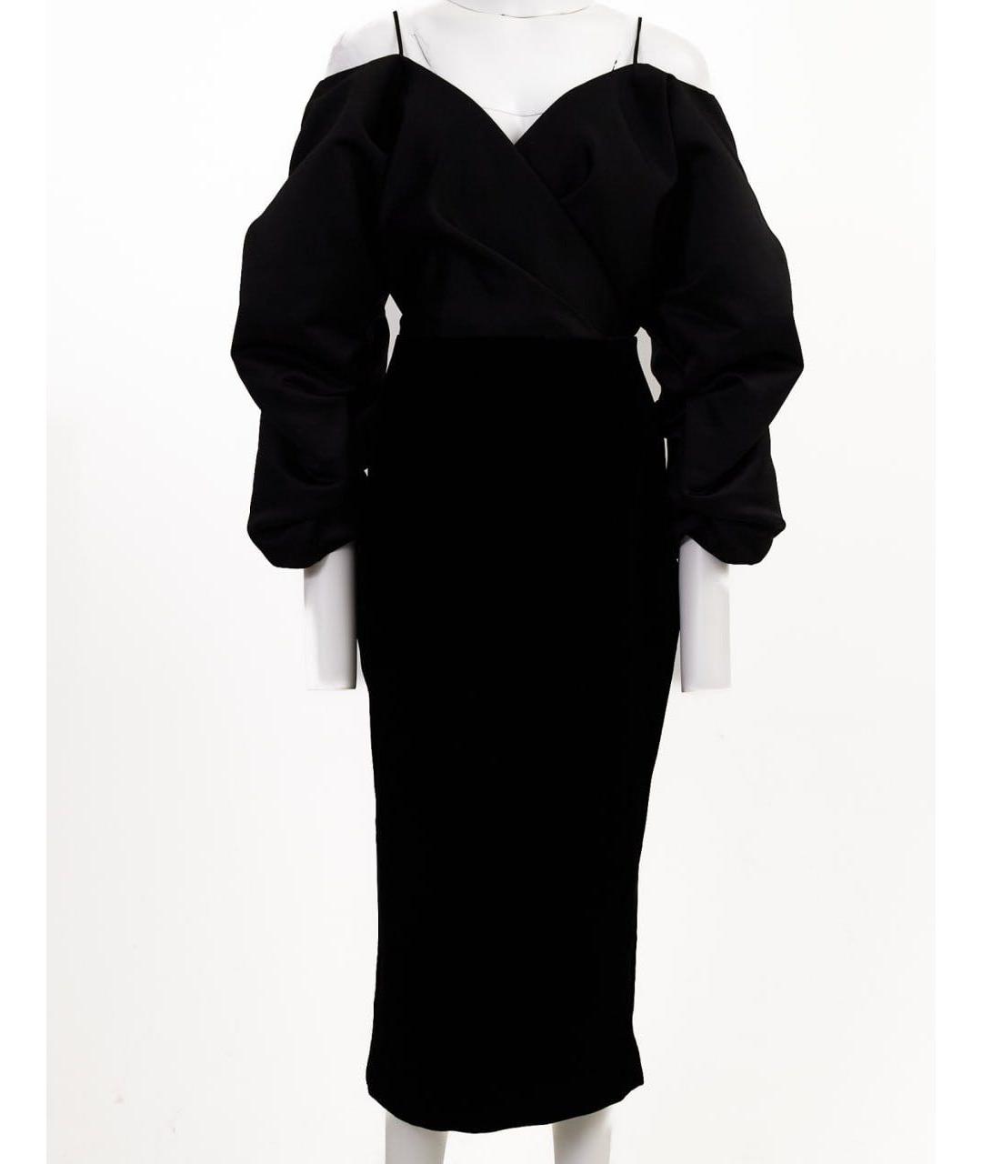 RASARIO Черное шелковое вечернее платье, фото 5