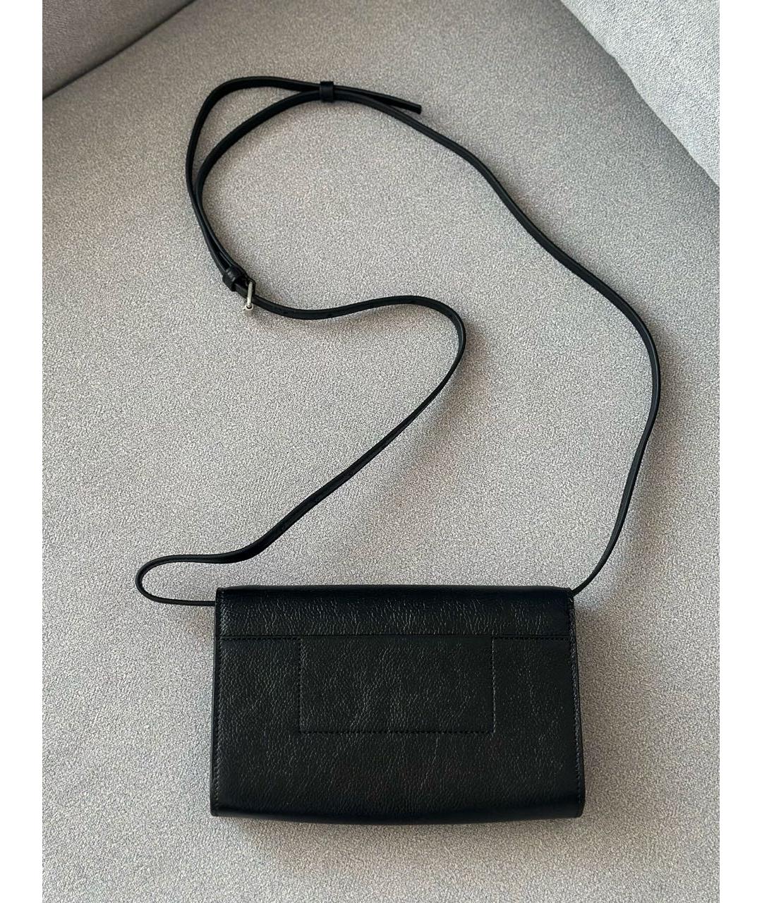 BALENCIAGA Черная кожаная сумка через плечо, фото 4