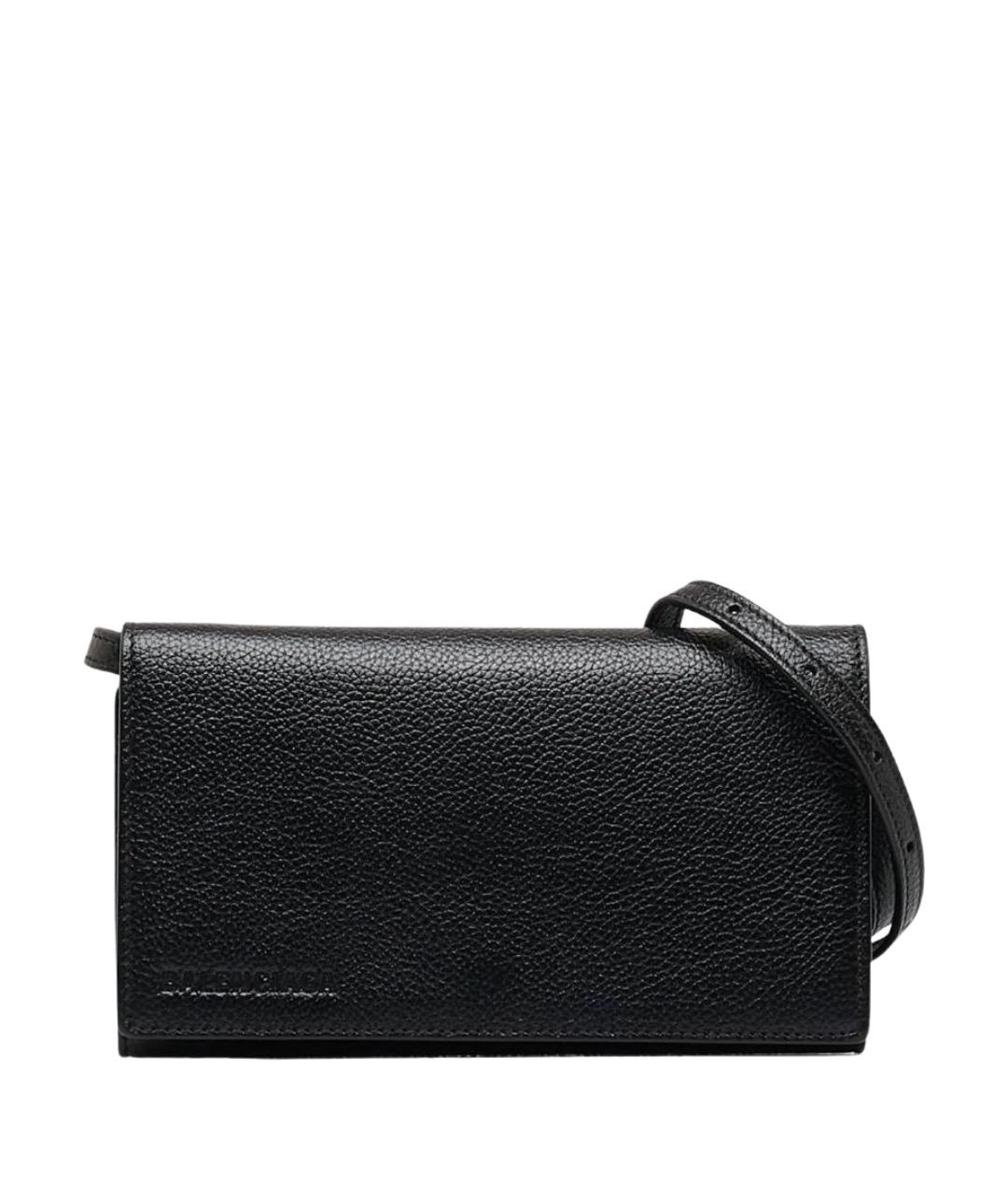 BALENCIAGA Черная кожаная сумка через плечо, фото 1