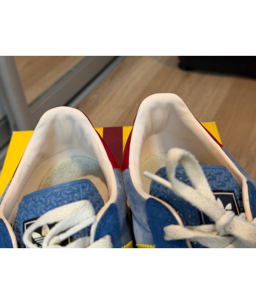 GUCCI Голубые замшевые кеды, фото 5