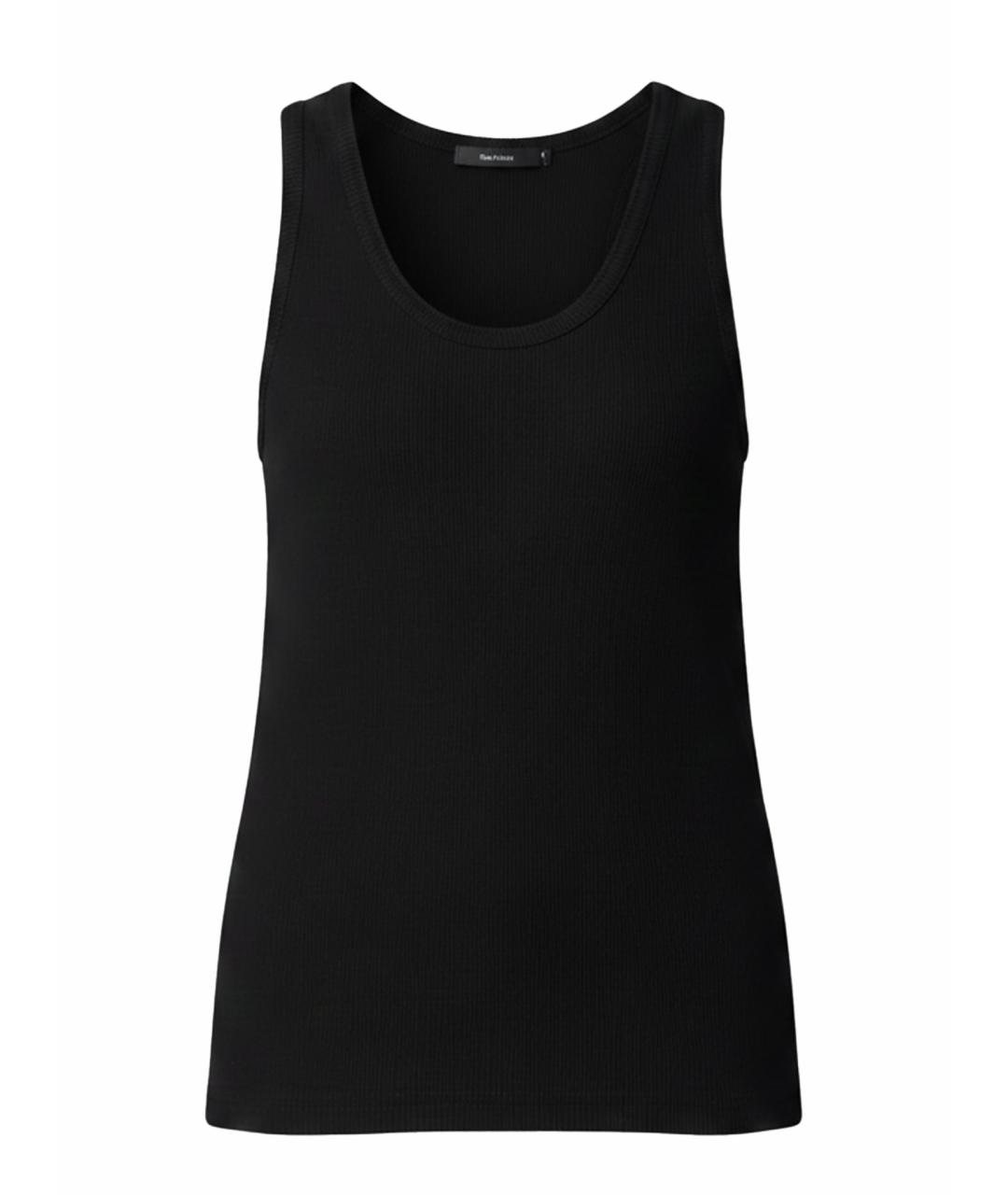 BOTTEGA VENETA Черная хлопковая майка, фото 1