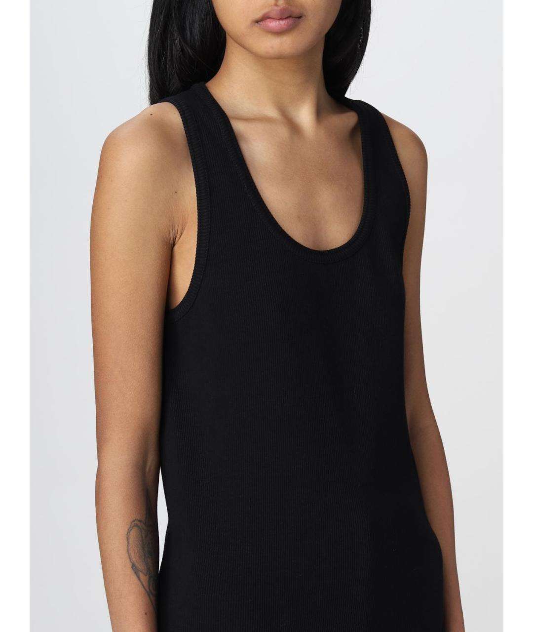 BOTTEGA VENETA Черная хлопковая майка, фото 5