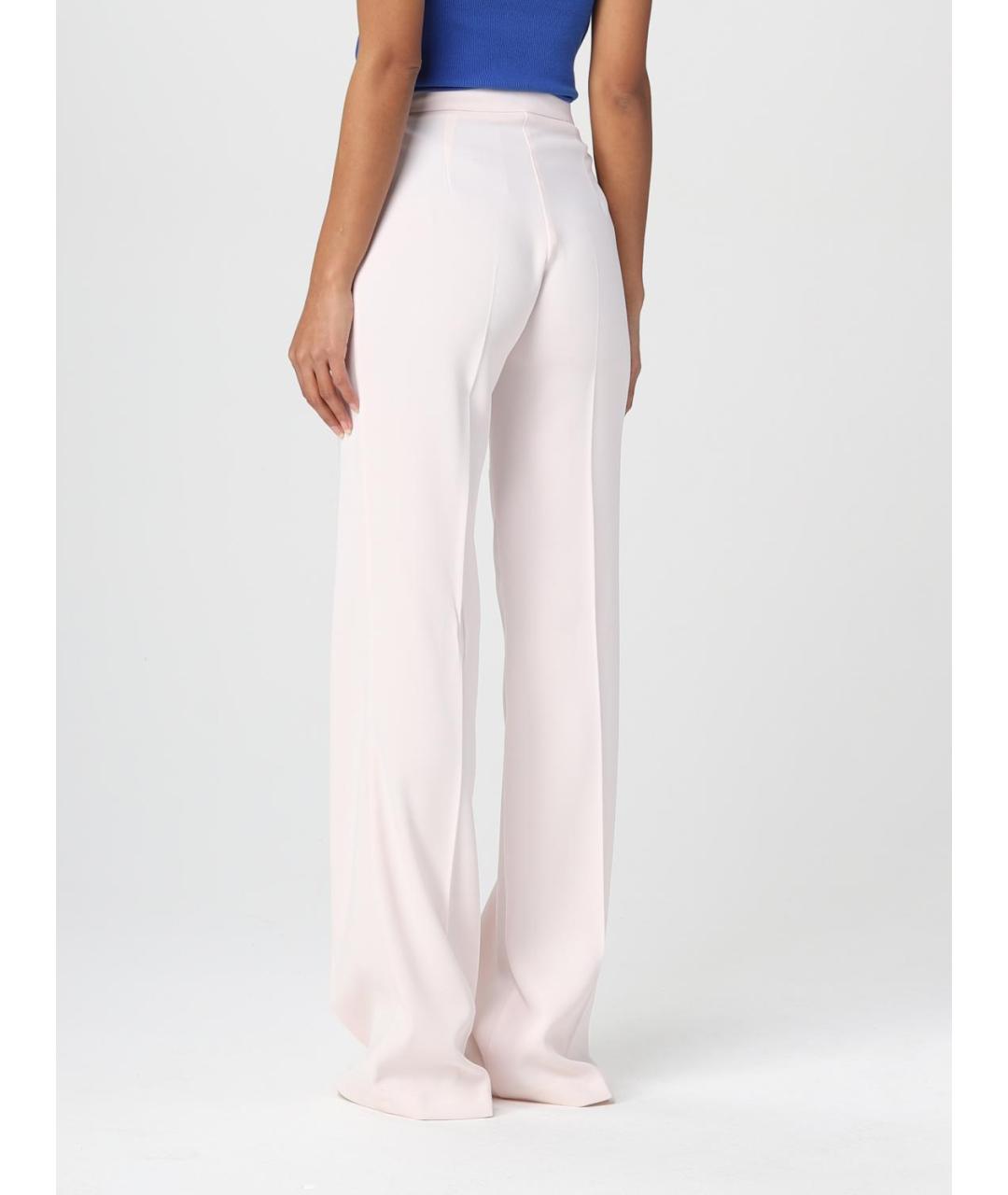 PINKO Розовые полиэстеровые прямые брюки, фото 2