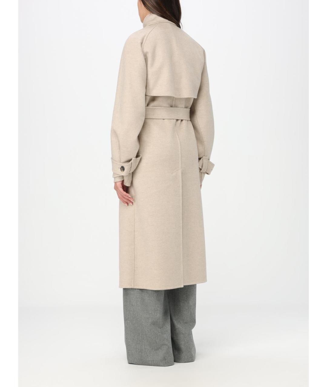 MAX MARA Бежевое кашемировое пальто, фото 4