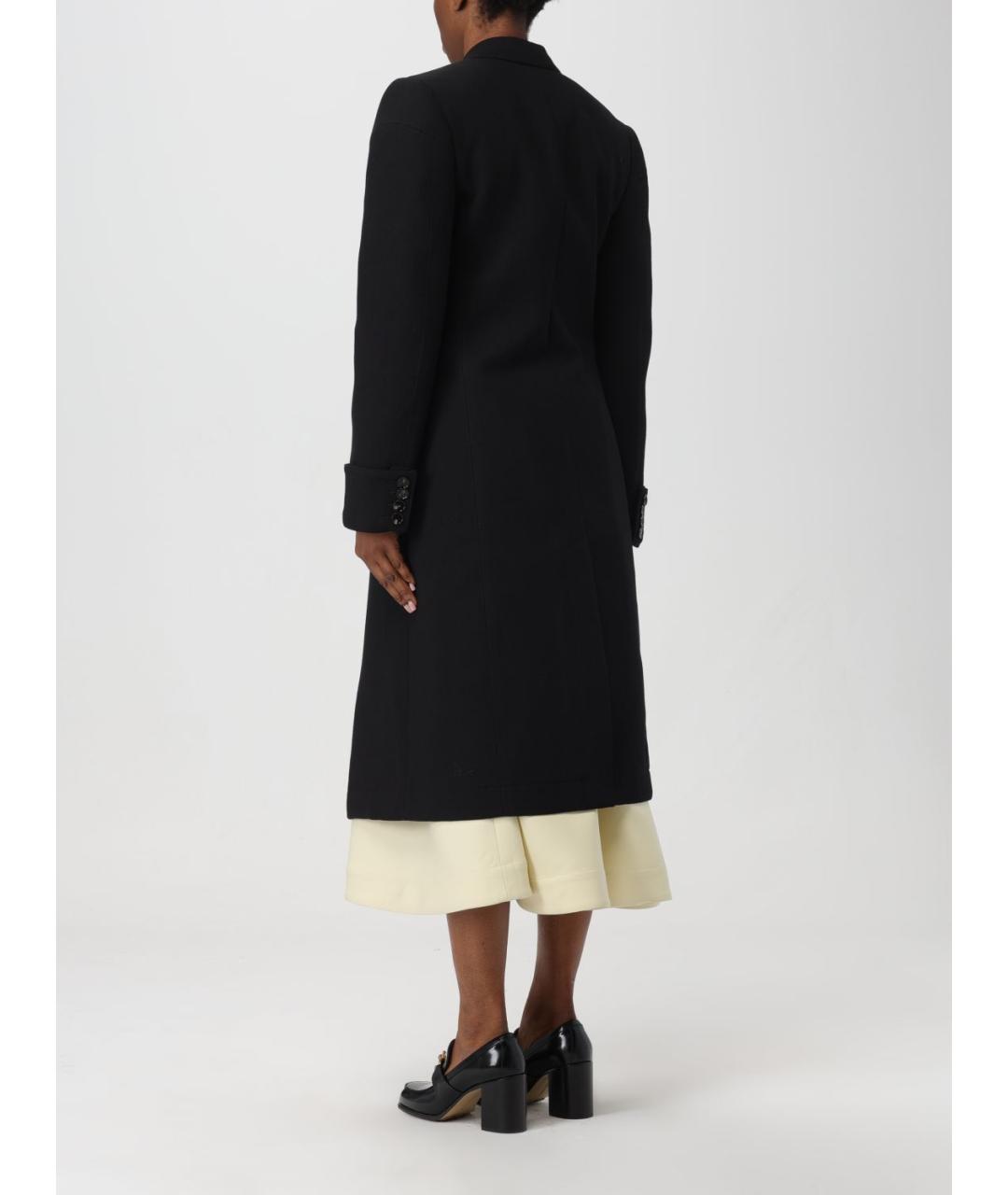 BOTTEGA VENETA Черное хлопковое пальто, фото 4