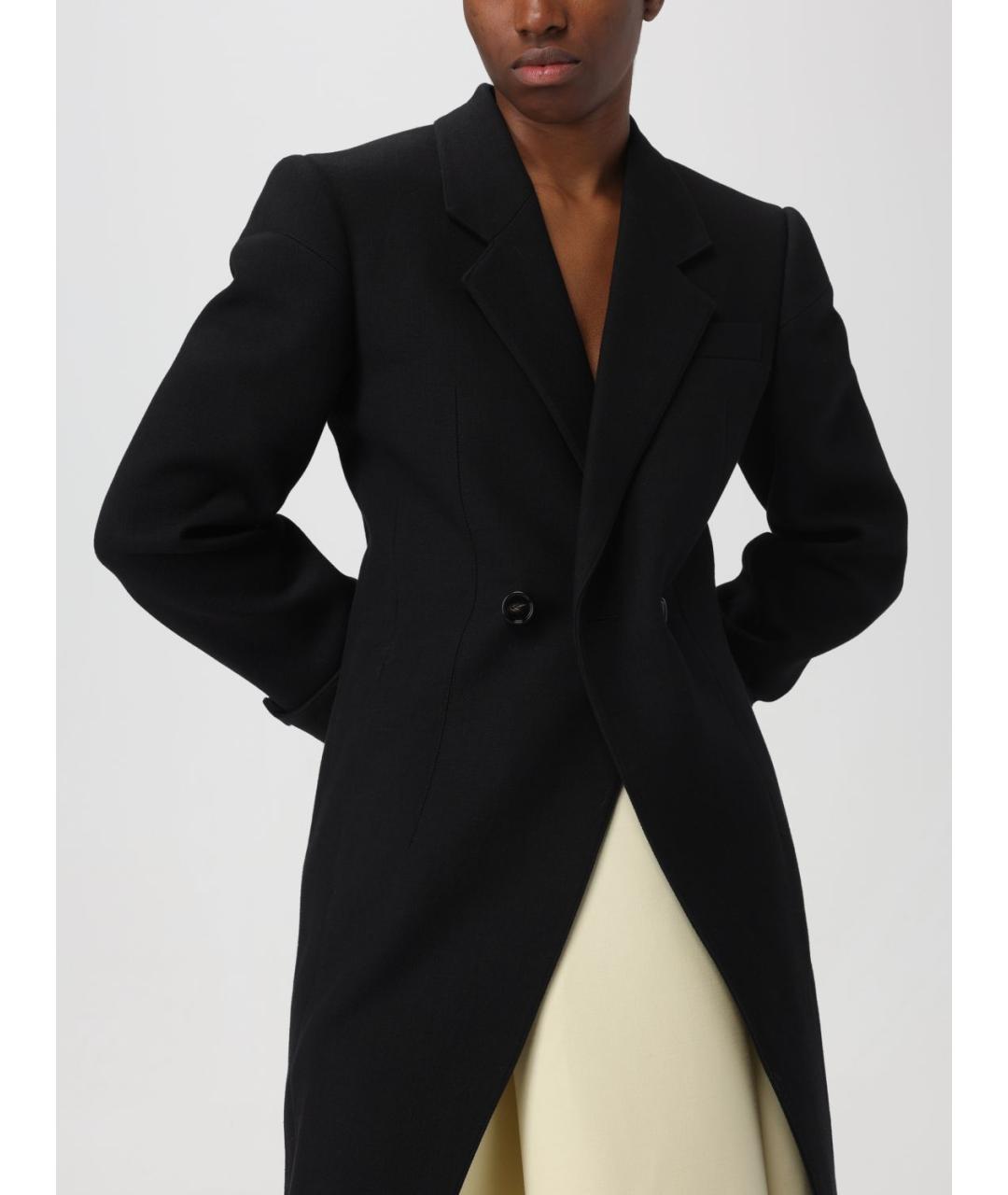 BOTTEGA VENETA Черное хлопковое пальто, фото 6