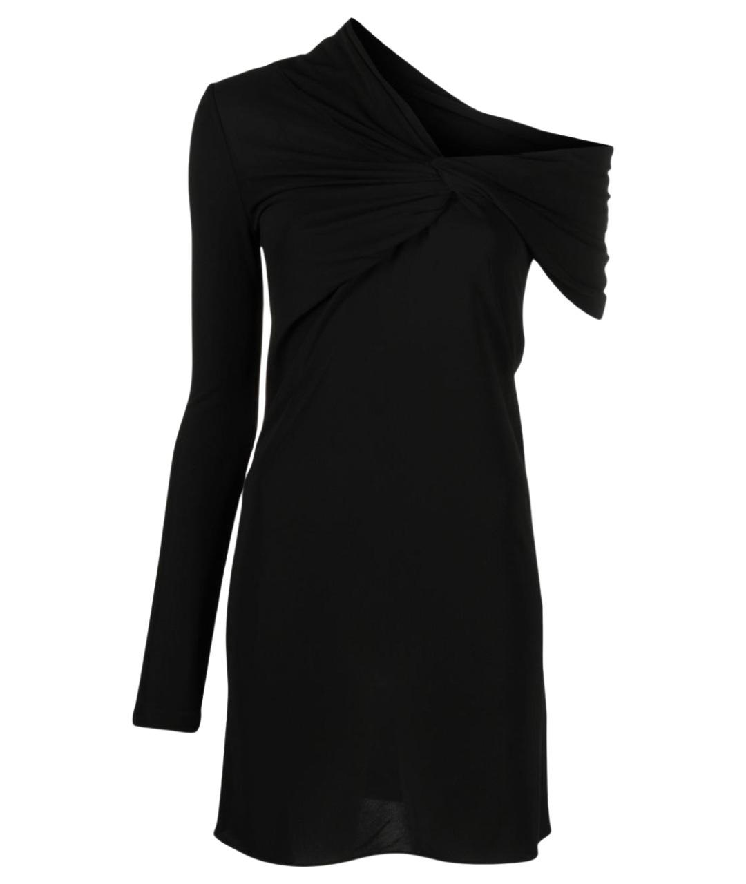 SAINT LAURENT Черное вискозное коктейльное платье, фото 1