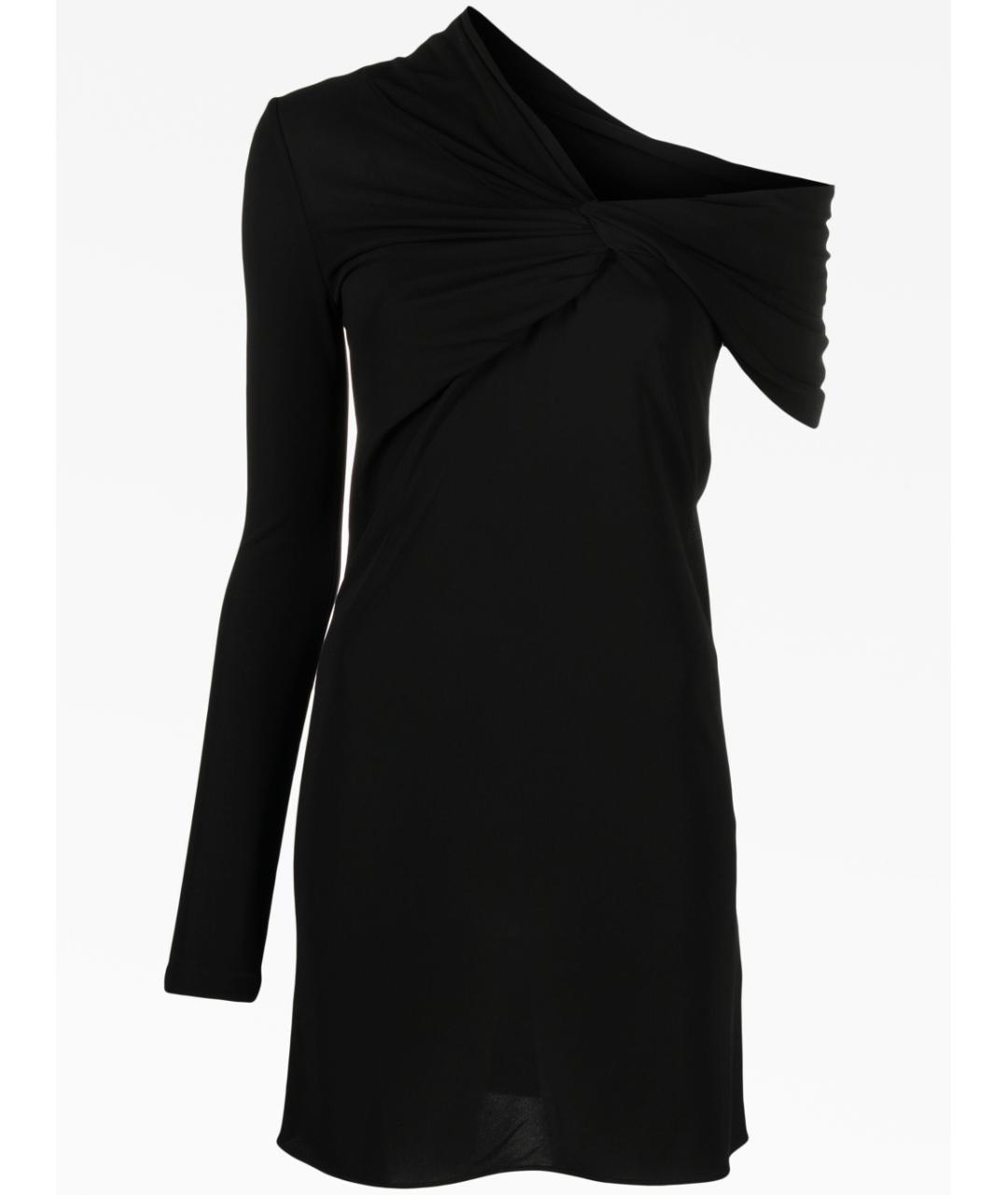 SAINT LAURENT Черное вискозное коктейльное платье, фото 6