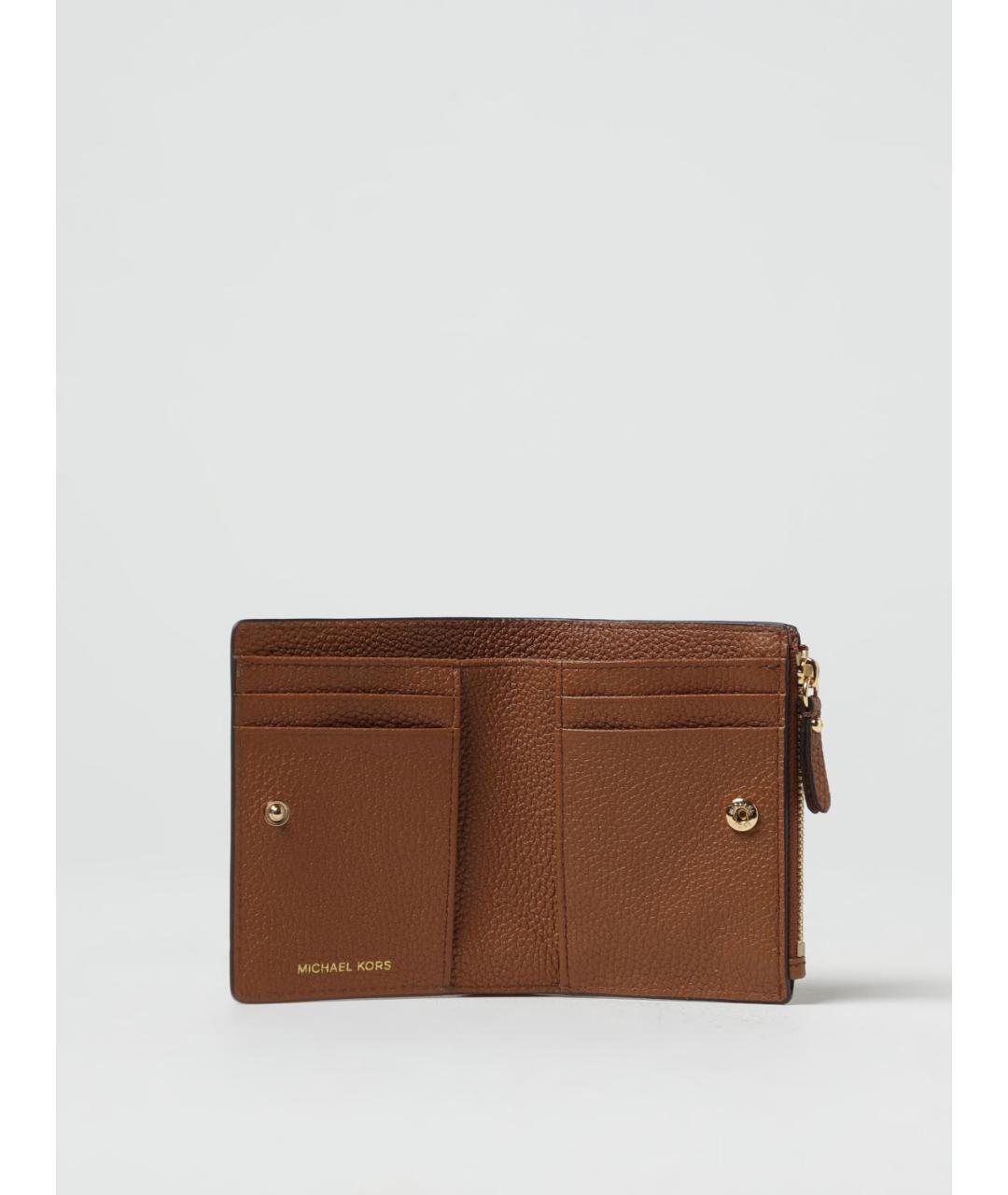 MICHAEL KORS Коричневый кожаный кошелек, фото 2