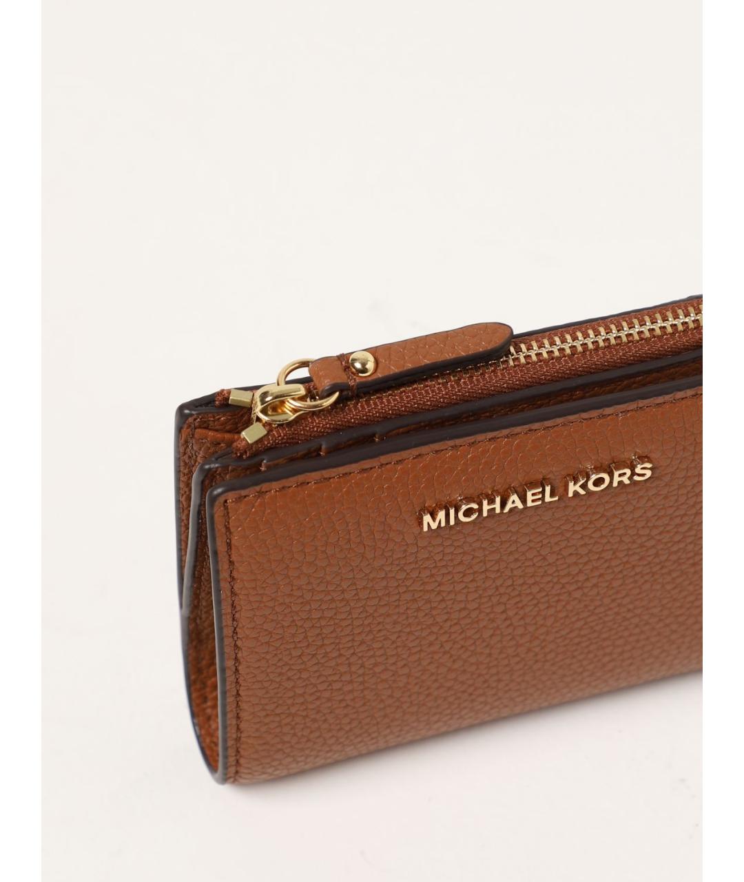MICHAEL KORS Коричневый кожаный кошелек, фото 4