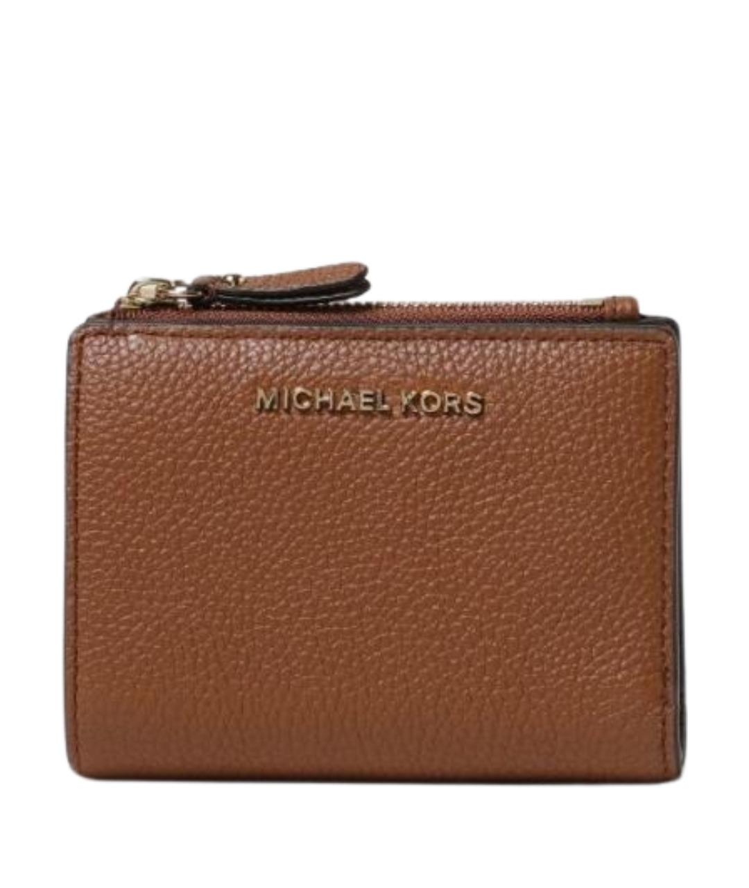 MICHAEL KORS Коричневый кожаный кошелек, фото 1