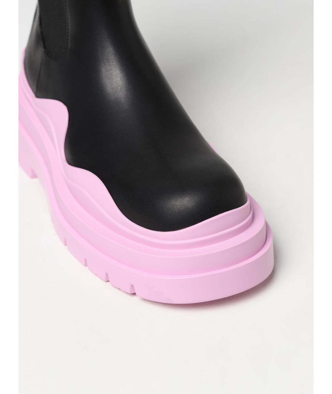 BOTTEGA VENETA Черные кожаные ботинки, фото 4