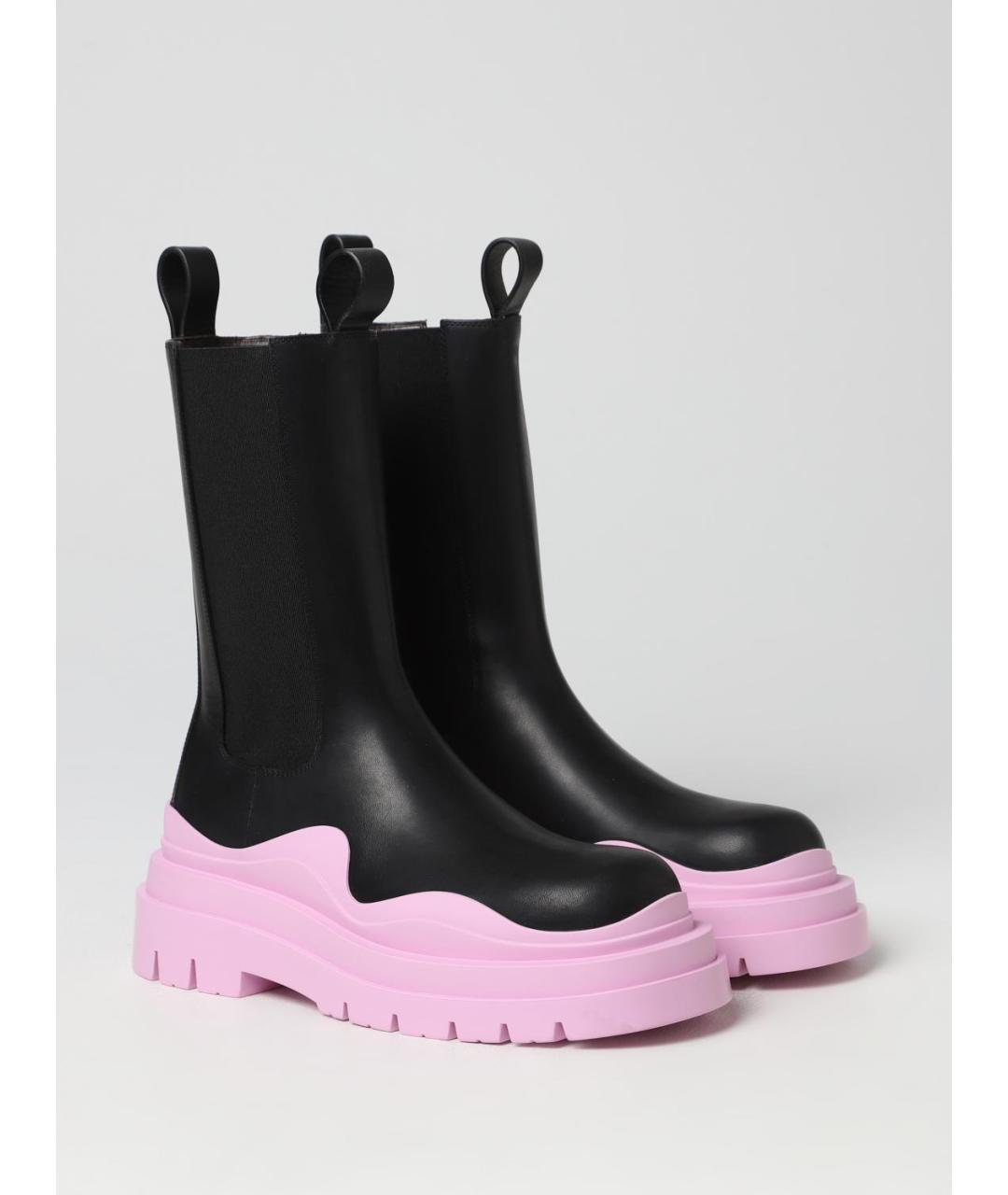 BOTTEGA VENETA Черные кожаные ботинки, фото 2