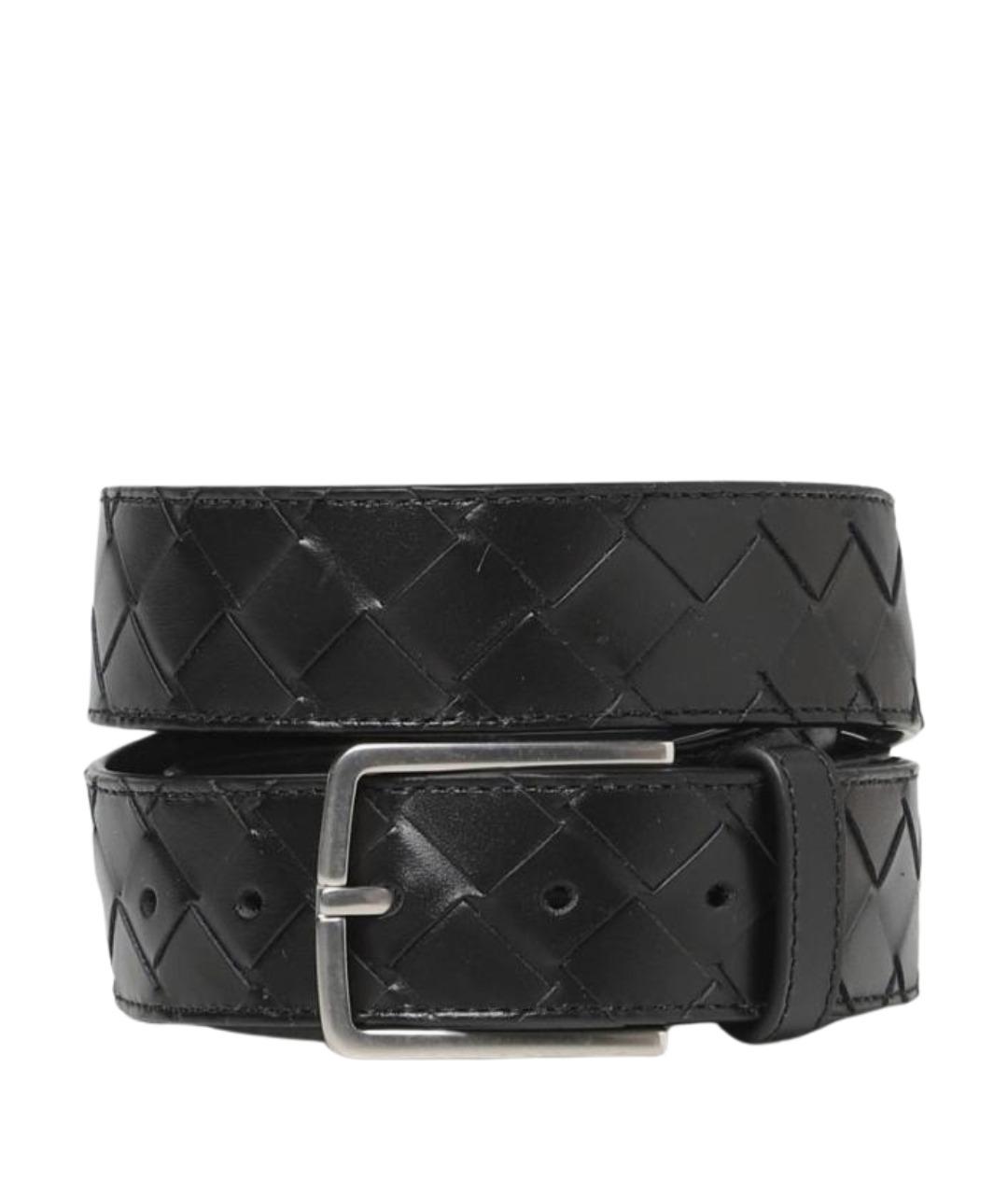 BOTTEGA VENETA Черный кожаный ремень, фото 1