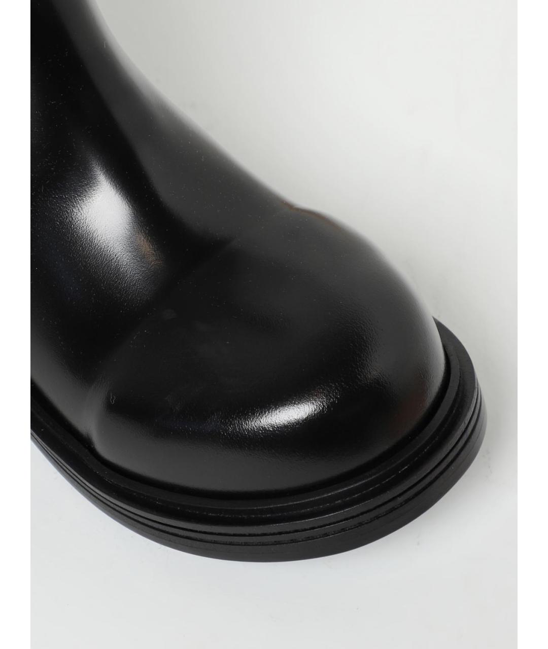 BOTTEGA VENETA Черные кожаные ботинки, фото 4
