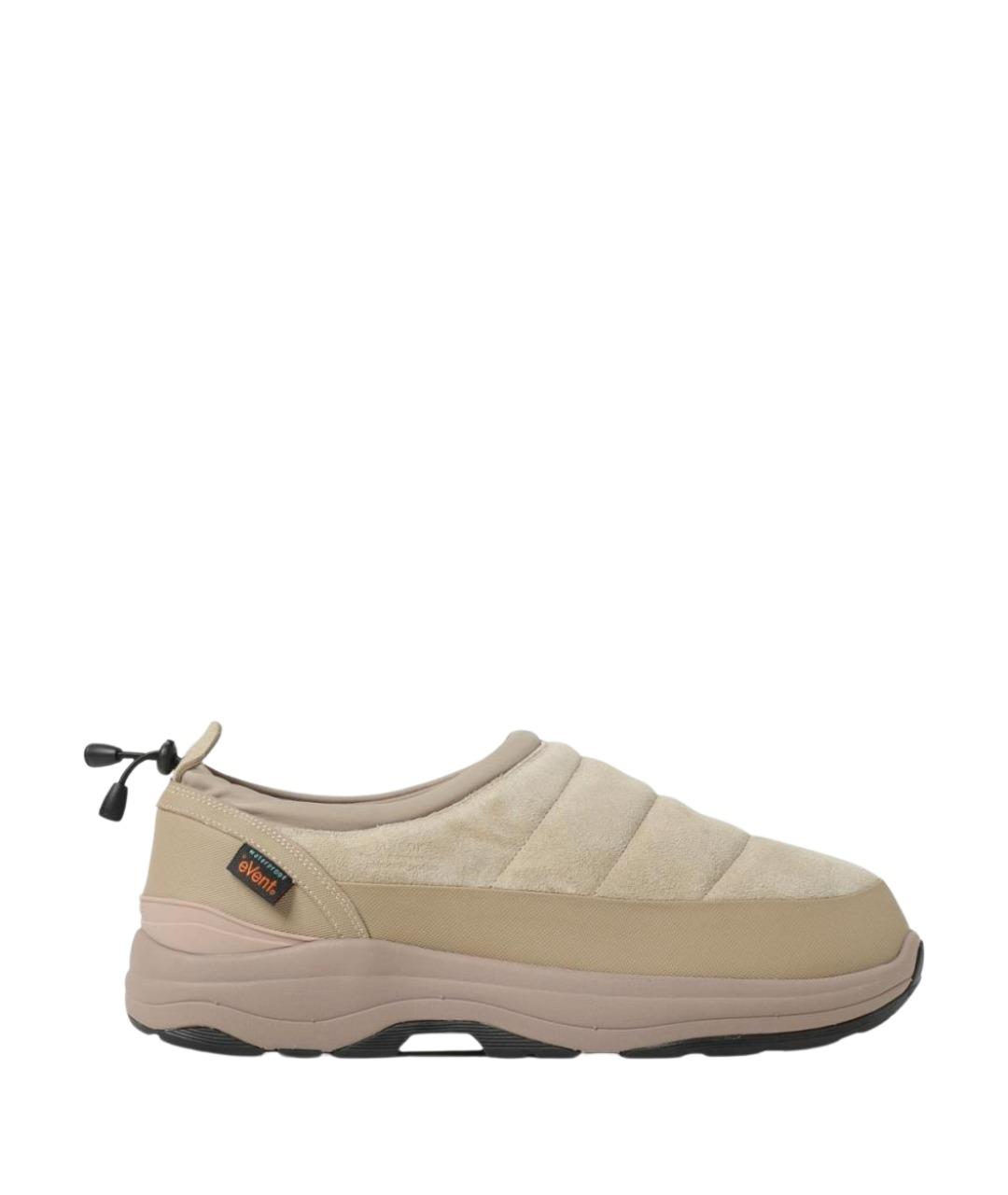 SUICOKE Бежевые замшевые низкие кроссовки / кеды, фото 1