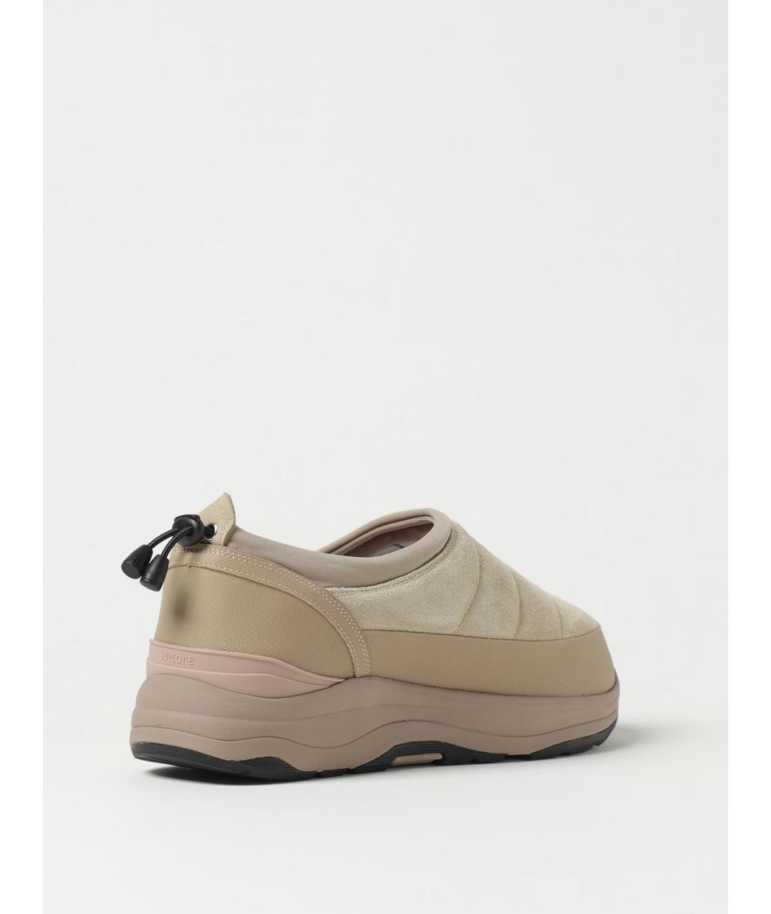 SUICOKE Бежевые замшевые низкие кроссовки / кеды, фото 3