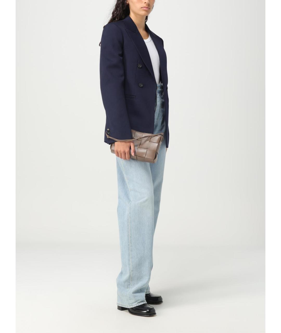 BOTTEGA VENETA Синий шерстяной жакет/пиджак, фото 2