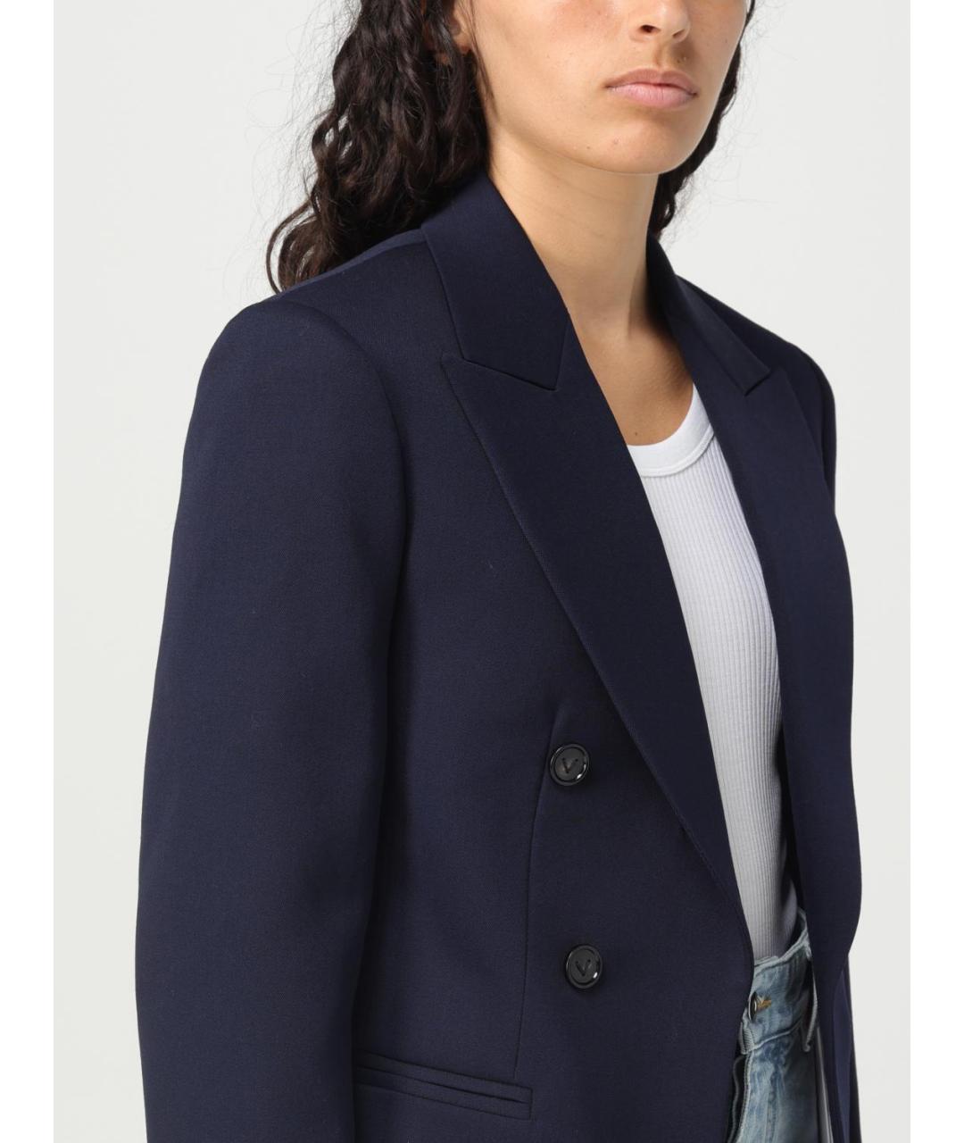 BOTTEGA VENETA Синий шерстяной жакет/пиджак, фото 5