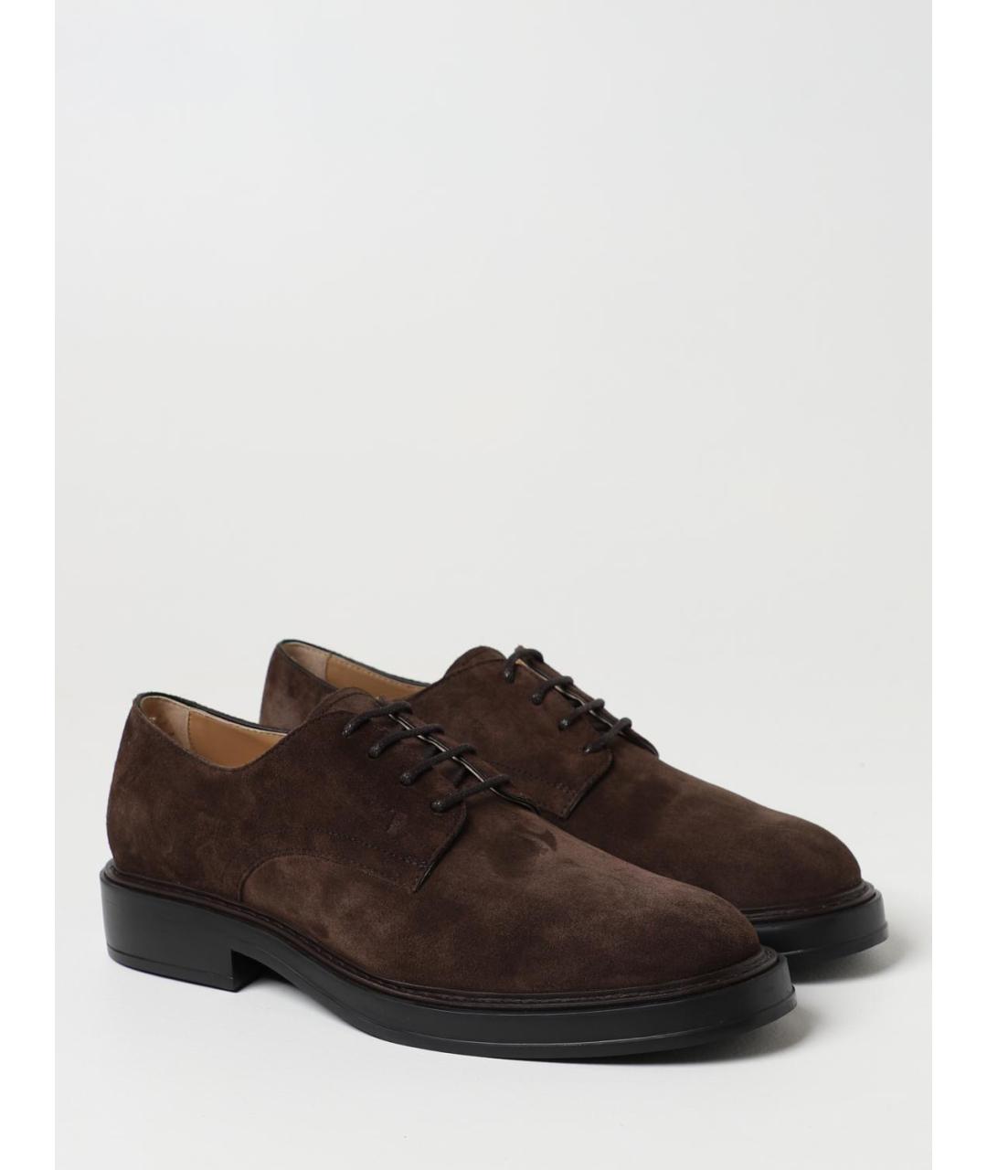 TOD'S Коричневые замшевые туфли, фото 2
