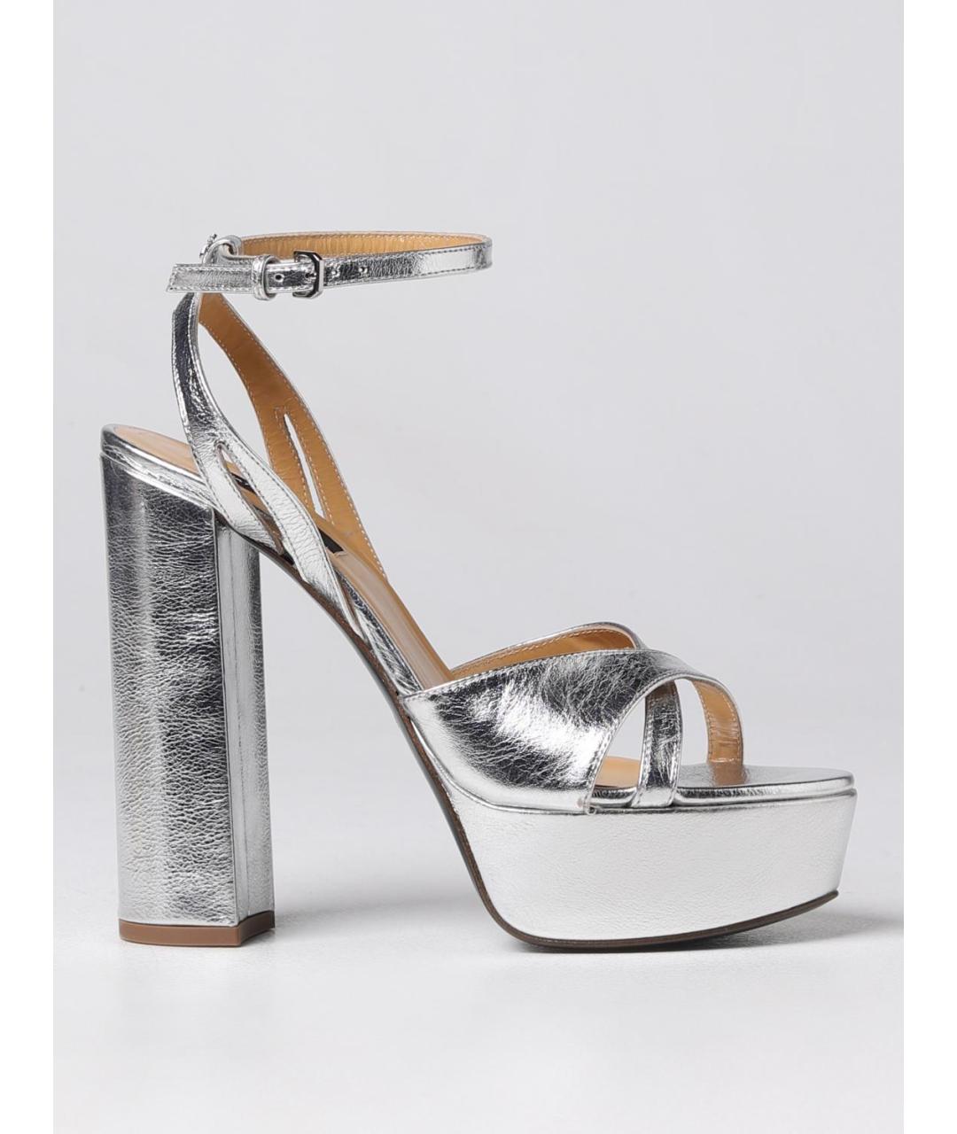 PATRIZIA PEPE Серебряные босоножки, фото 4