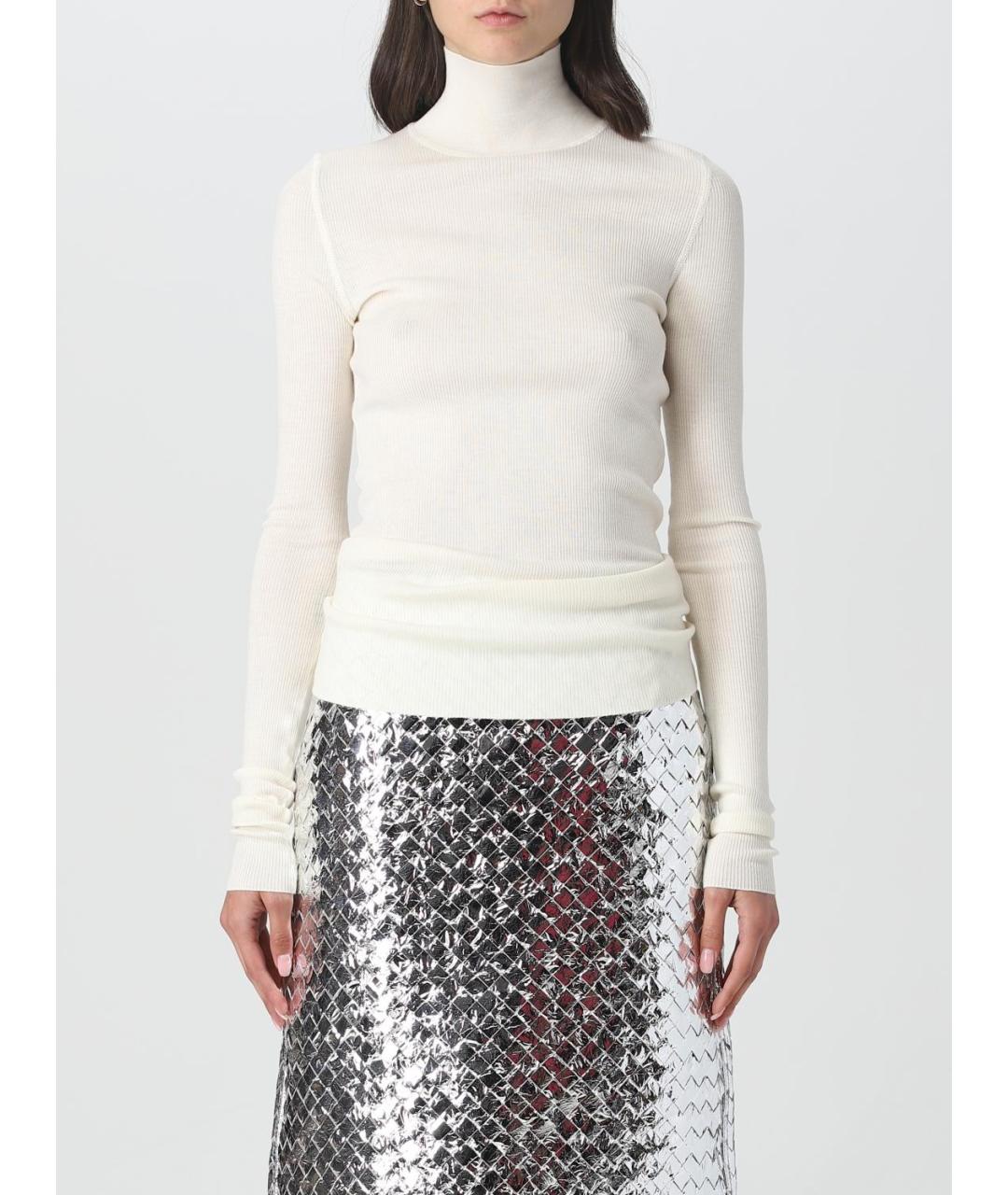 BOTTEGA VENETA Бежевая шерстяная водолазка, фото 6