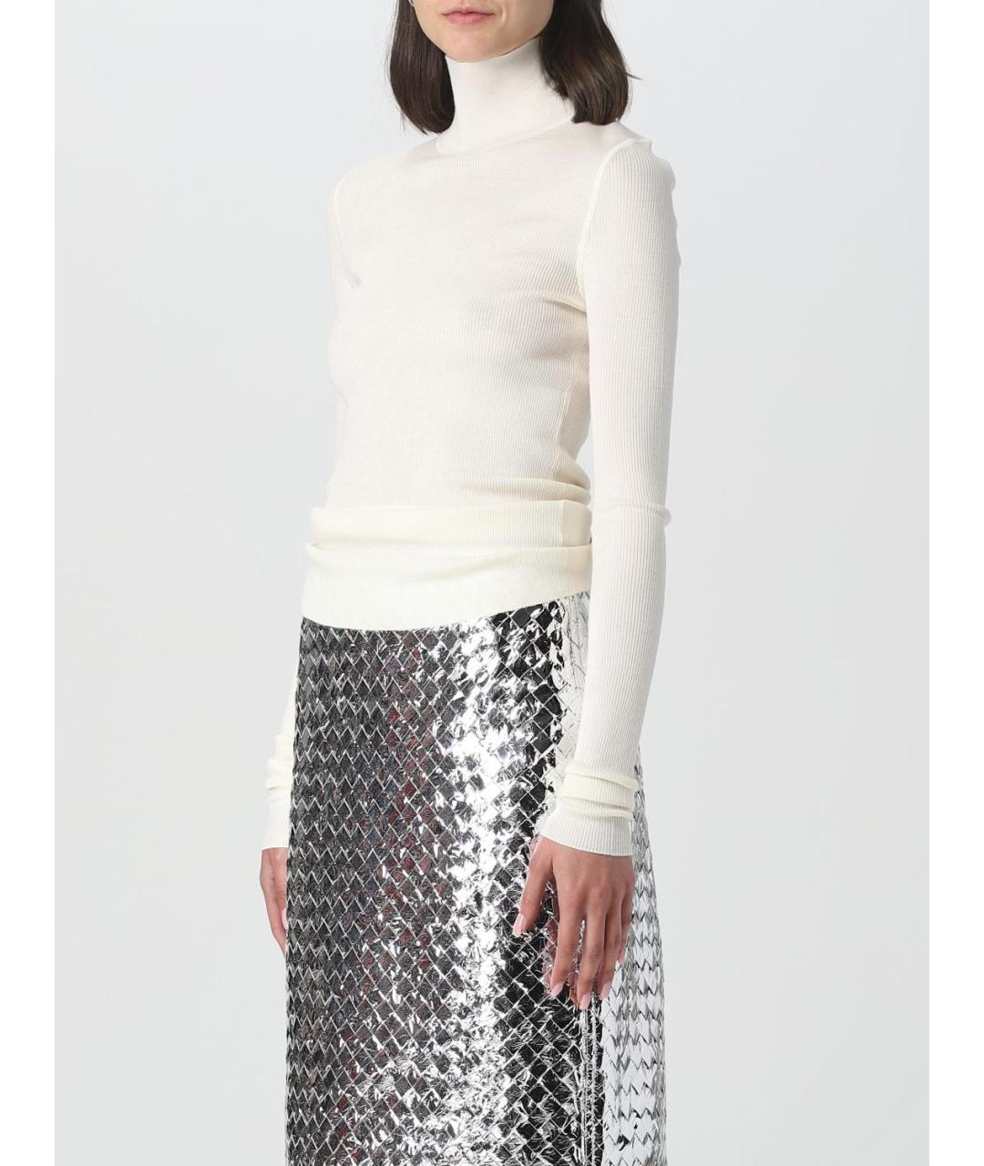 BOTTEGA VENETA Бежевая шерстяная водолазка, фото 4