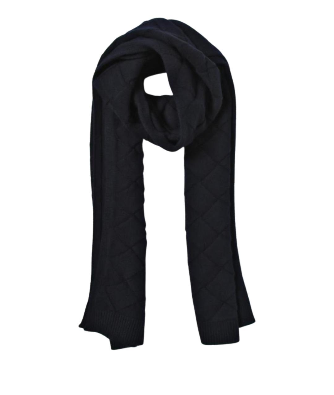 BOTTEGA VENETA Синий шерстяной шарф, фото 1