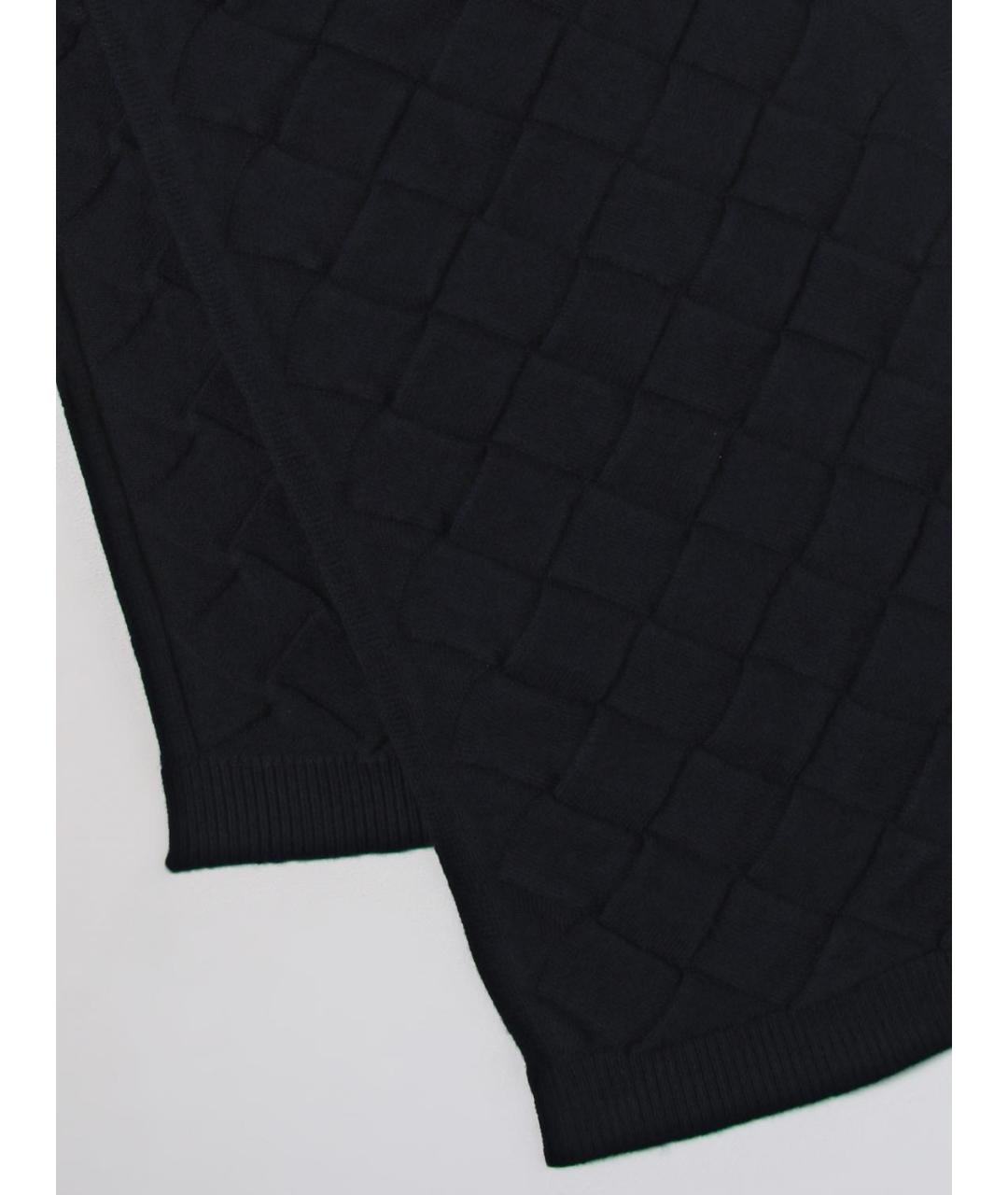 BOTTEGA VENETA Синий шерстяной шарф, фото 3