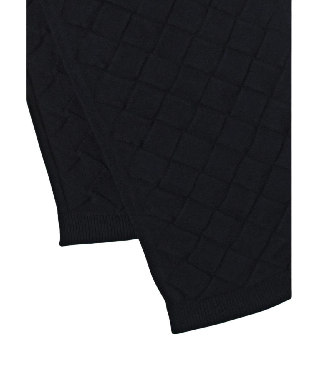 BOTTEGA VENETA Синий шерстяной шарф, фото 3