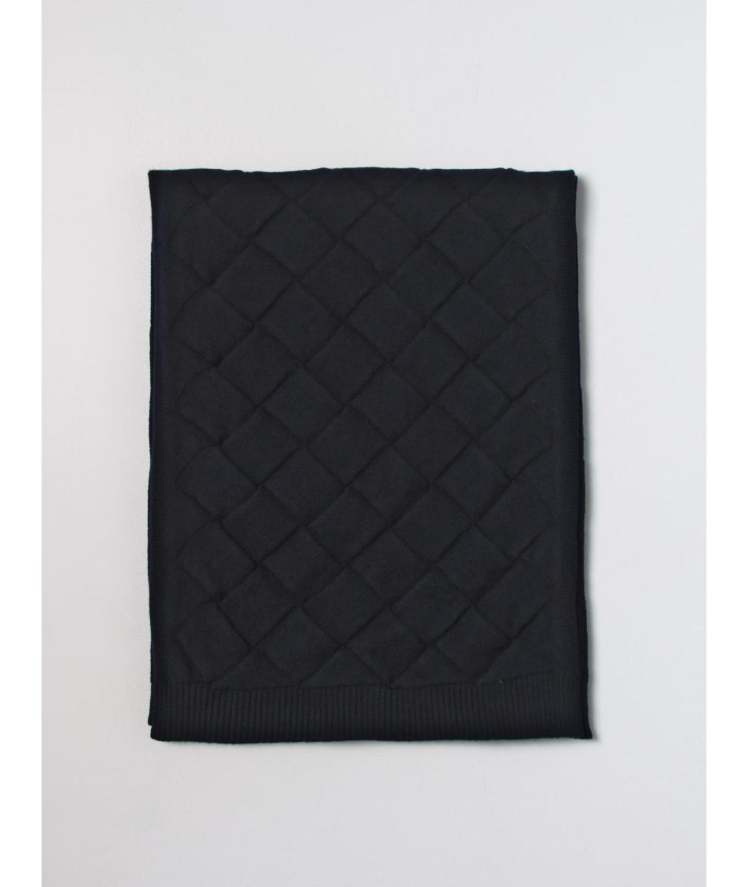 BOTTEGA VENETA Синий шерстяной шарф, фото 2