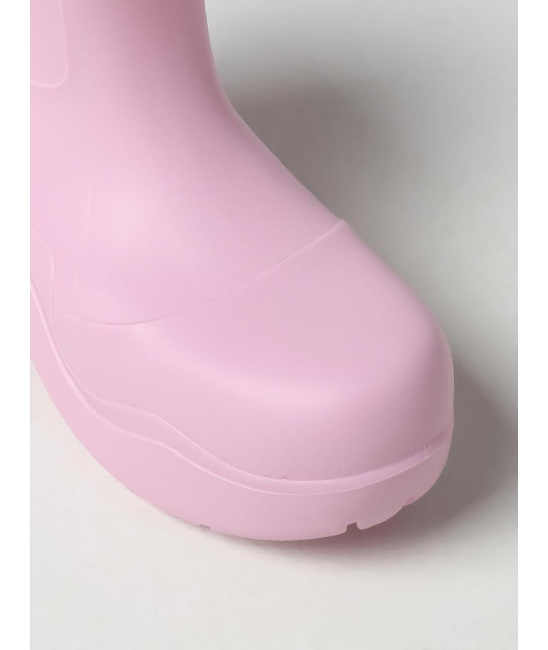 BOTTEGA VENETA Розовые резиновые полусапоги, фото 4