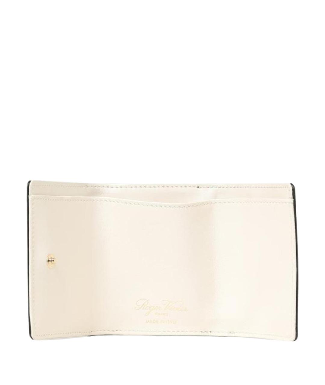ROGER VIVIER Бежевый кожаный кошелек, фото 2