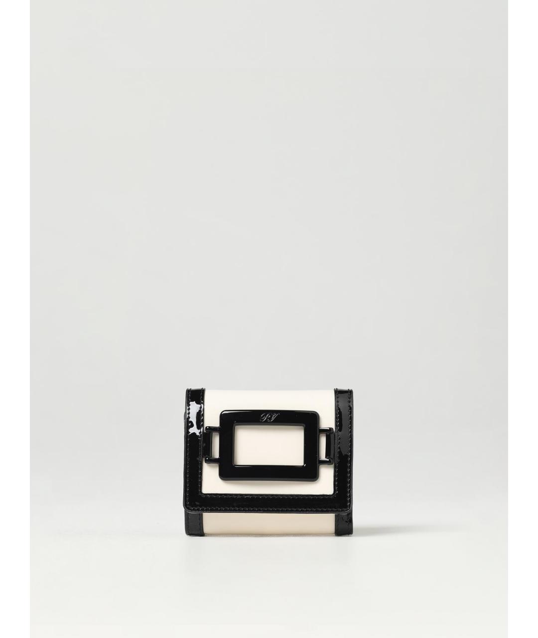 ROGER VIVIER Бежевый кожаный кошелек, фото 4