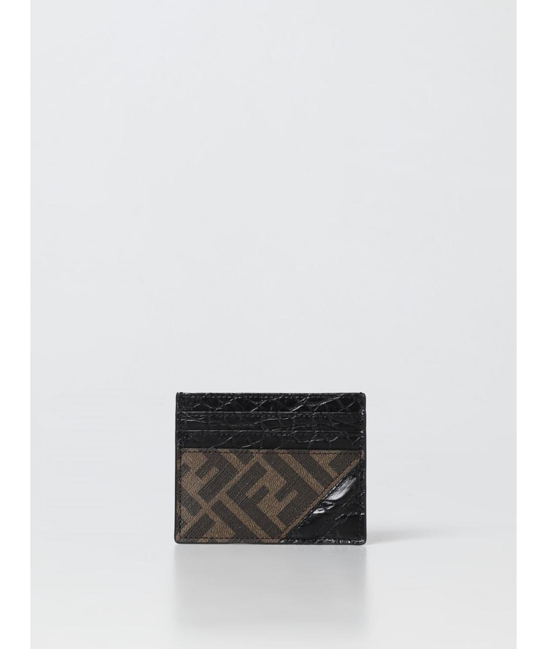 FENDI Коричневый кардхолдер из искусственной кожи, фото 3