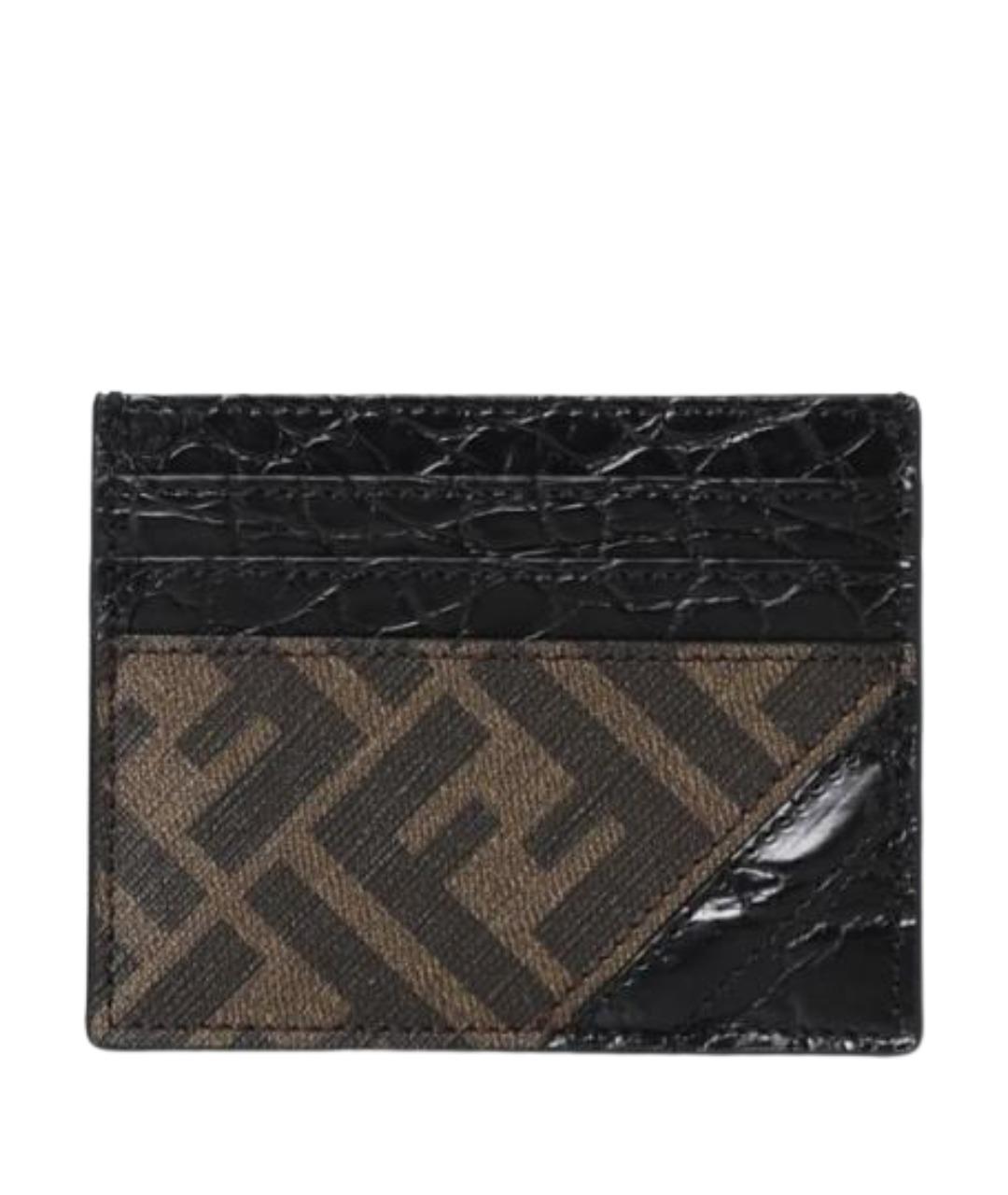 FENDI Коричневый кардхолдер из искусственной кожи, фото 1