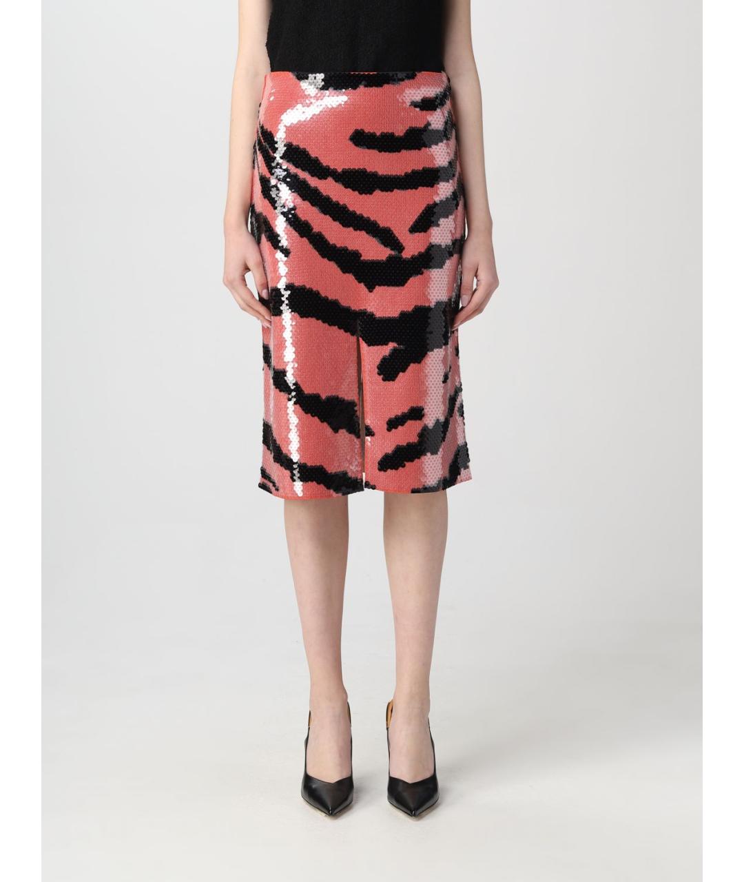 BOTTEGA VENETA Розовая вискозная юбка миди, фото 2