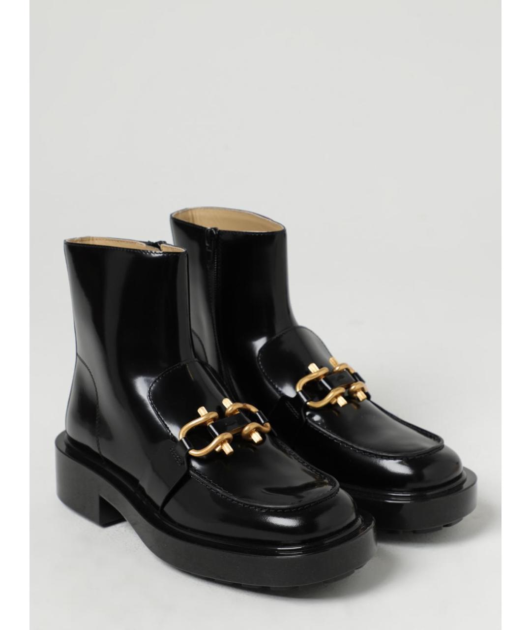 BOTTEGA VENETA Черные кожаные ботинки, фото 2