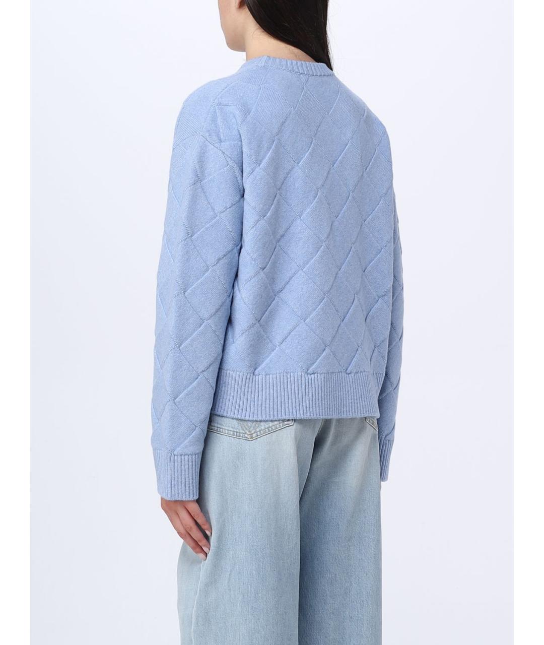 BOTTEGA VENETA Голубой шерстяной джемпер / свитер, фото 3