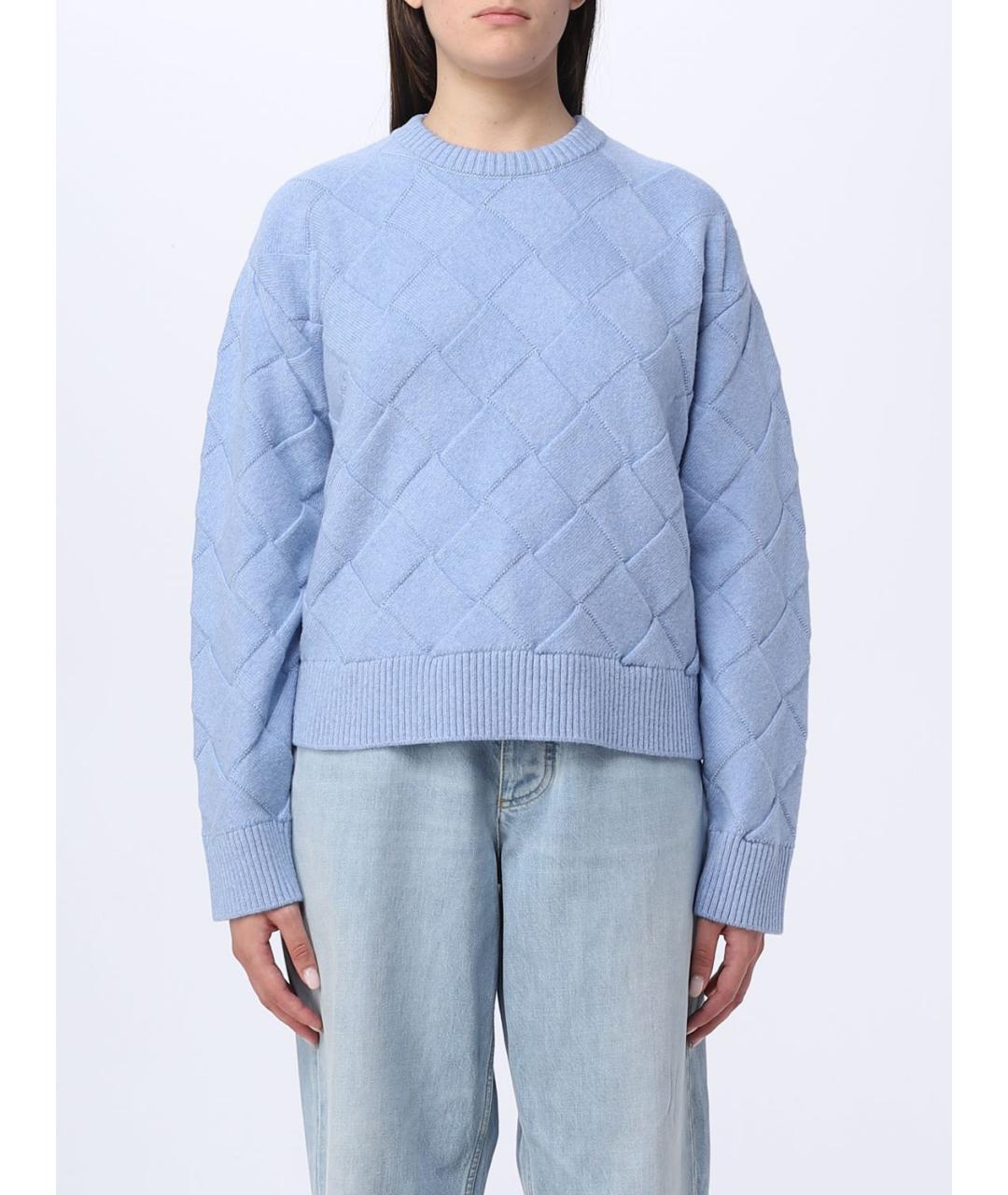 BOTTEGA VENETA Голубой шерстяной джемпер / свитер, фото 7