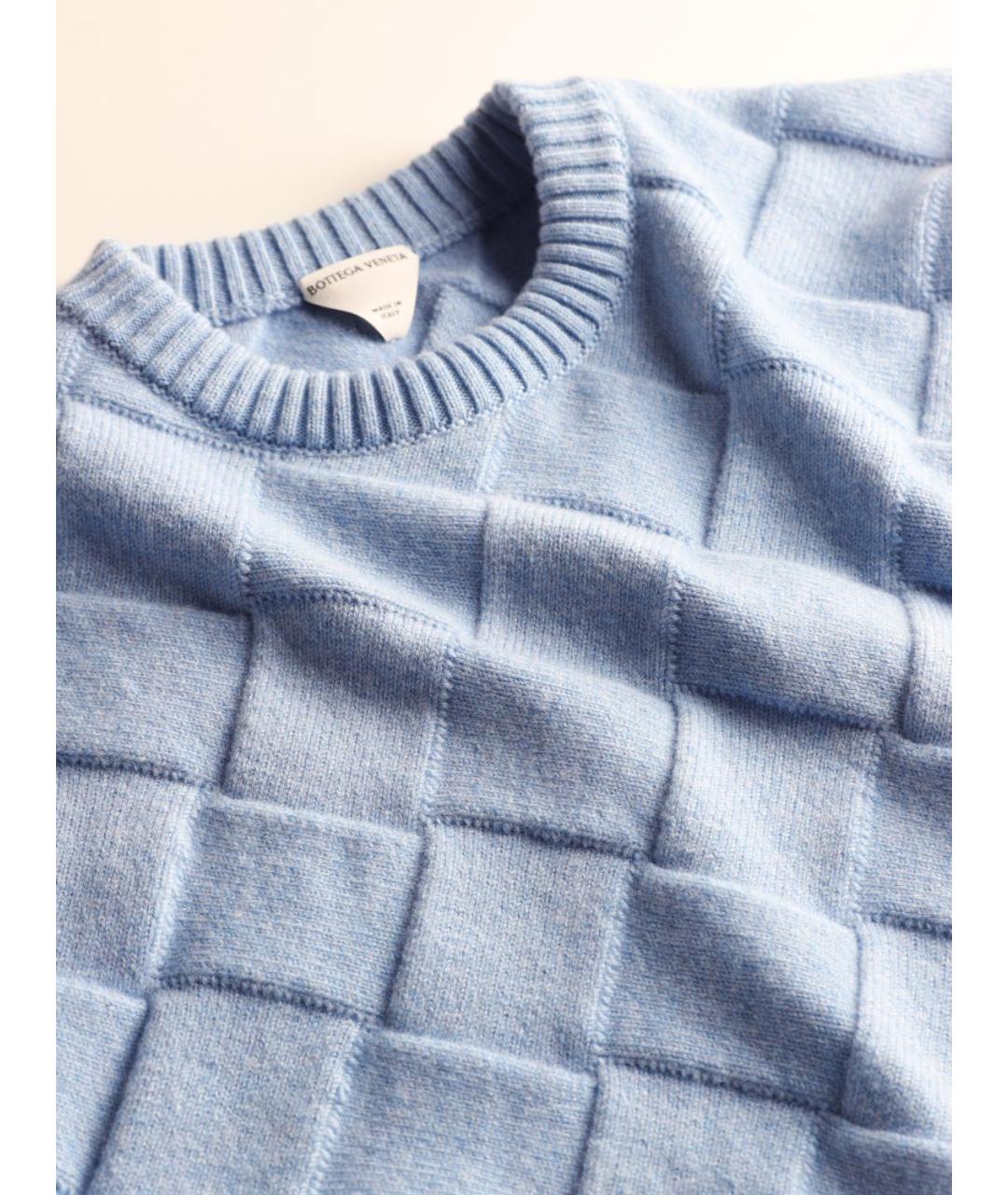 BOTTEGA VENETA Голубой шерстяной джемпер / свитер, фото 6