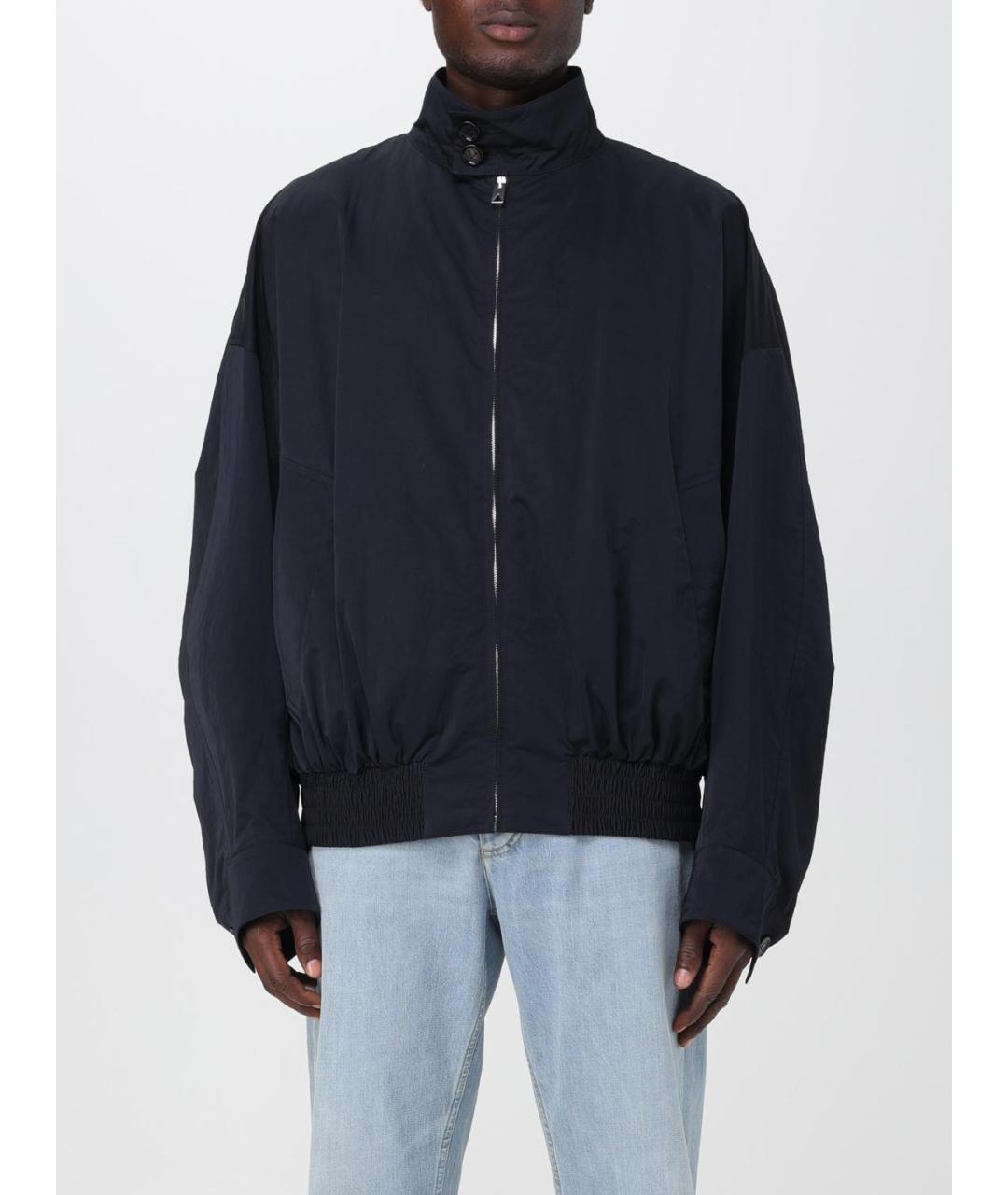 BOTTEGA VENETA Темно-синяя синтетическая куртка, фото 6